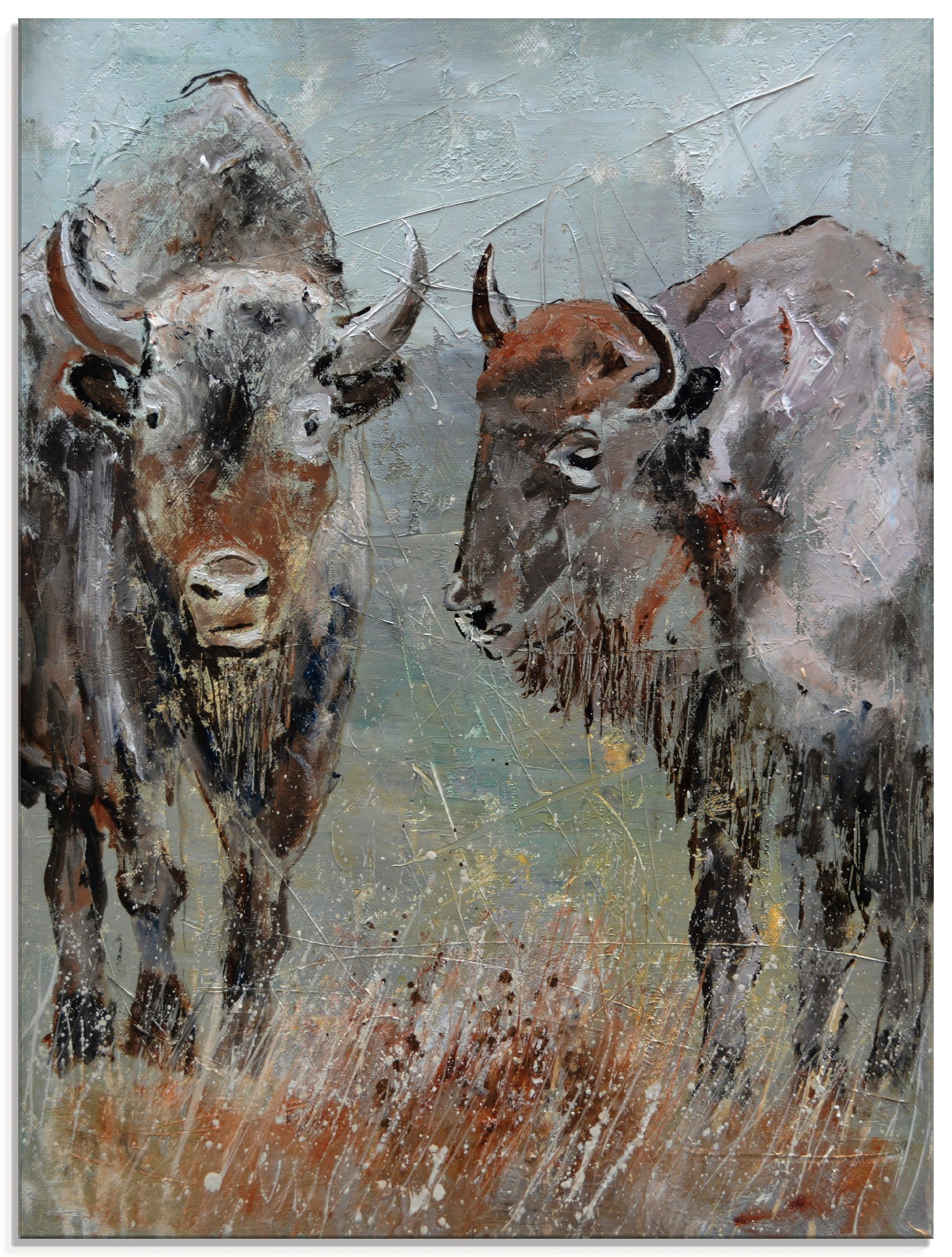 Artland Glasbild »Büffel«, Wildtiere, (1 St.), in verschiedenen Größen
