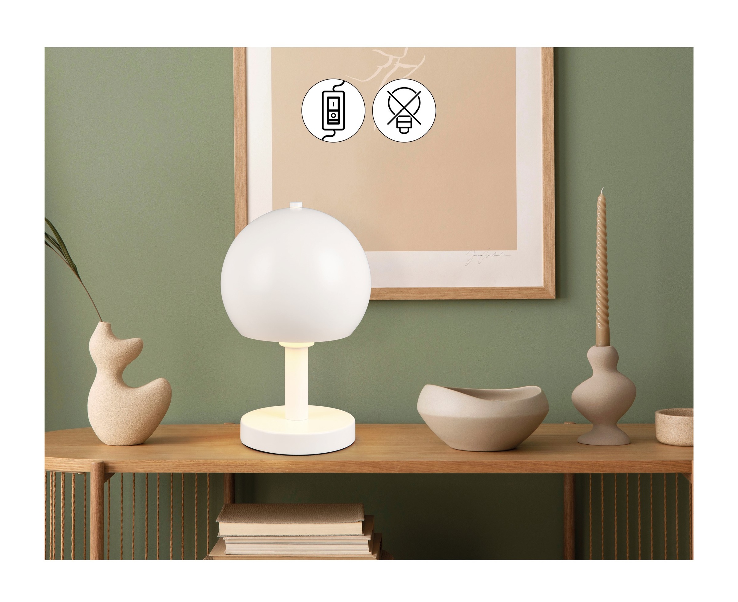 Leonique Tischlampe »Christelle, Deko Tischleuchte mit Metallschirm Ø 18cm Höhe 29cm«, 1 flammig, Leuchtmittel E27 | Leuchtmittel wechselbar, exkl 1x E27 max 10W, indirektes Licht, Lichtaustritt nur nach unten