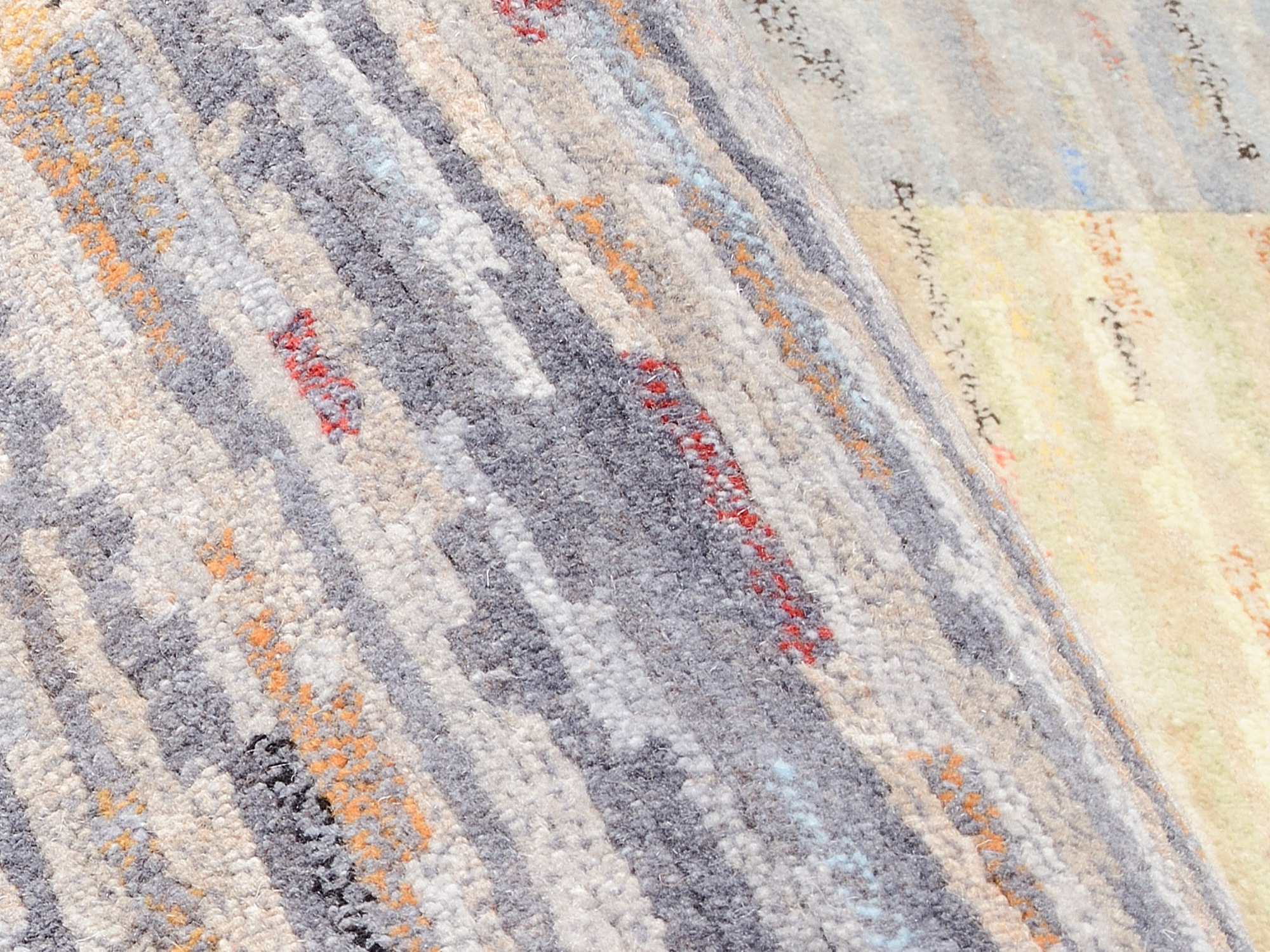 OCI DIE TEPPICHMARKE Teppich »HIMALI LINEA« rechteckig 13 mm Höhe handgeknüpfter  echter original Nepal Wollteppich Naturfaser Kurzflor