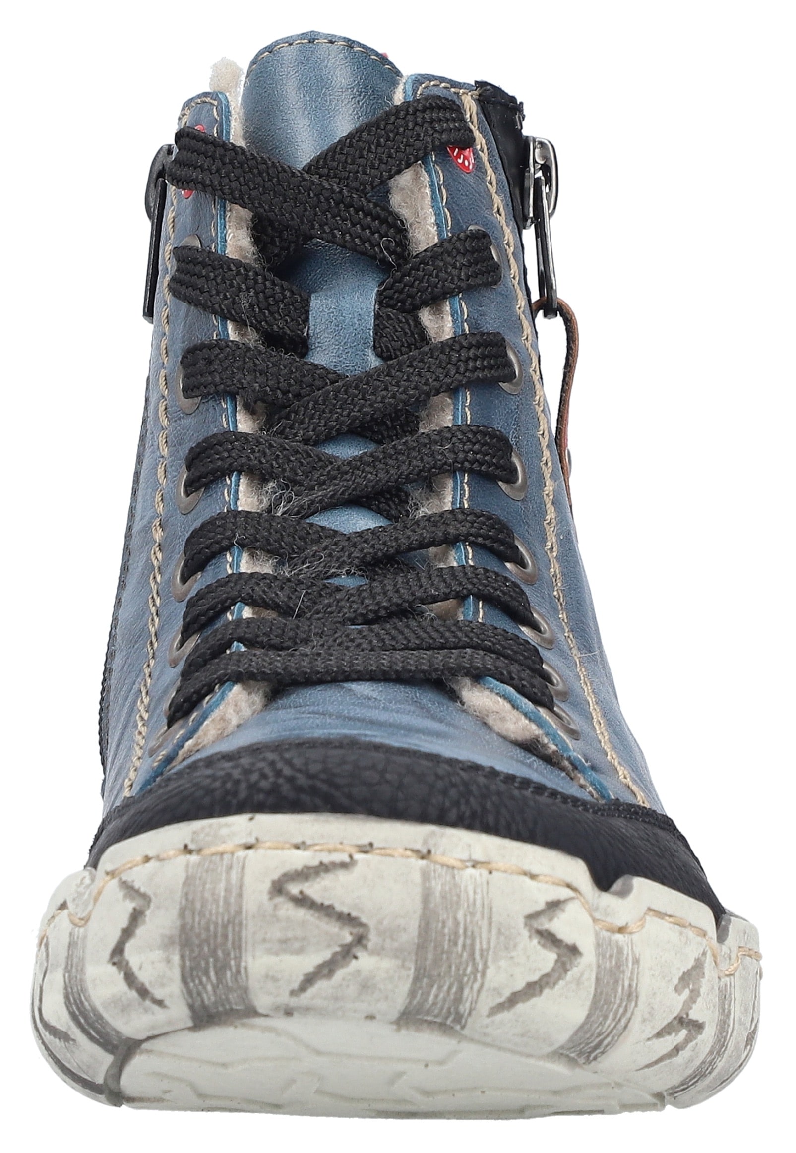 Rieker Winterboots, Schnürboots, High Top Sneaker, Stiefelette, mit Anziehlasche