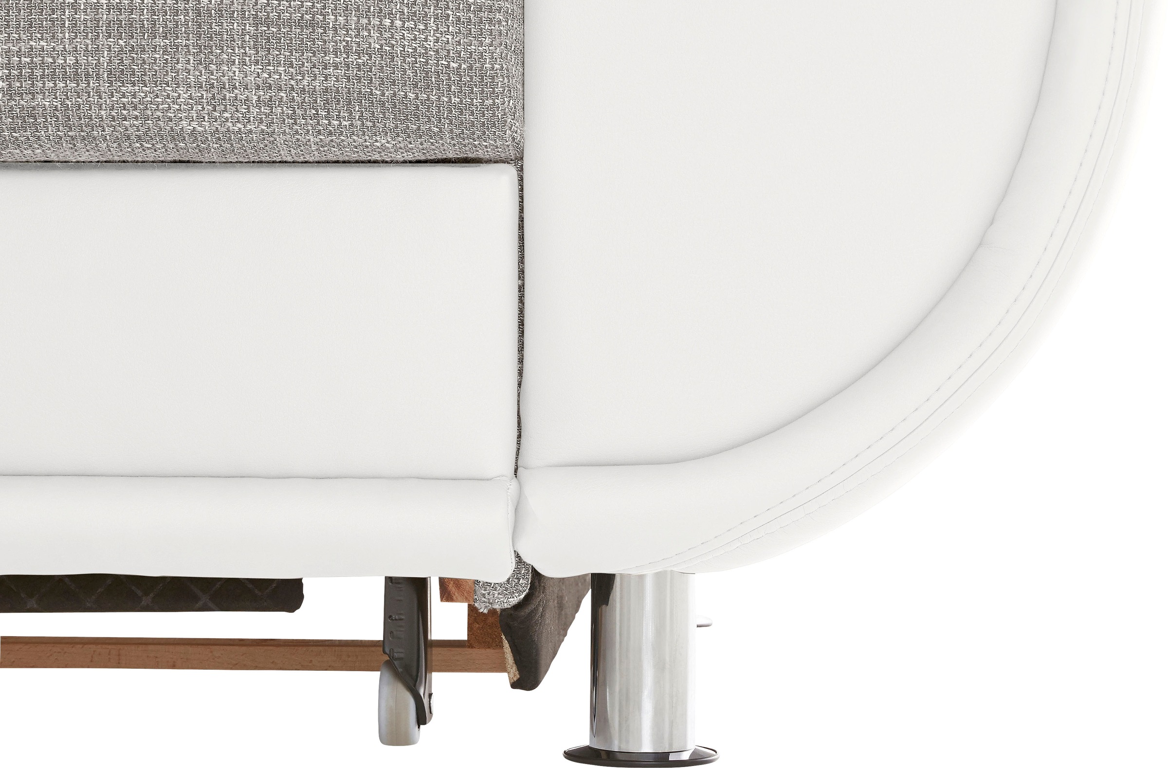 TRENDMANUFAKTUR Wohnlandschaft »Rondo 3, zeitlos und modern, im Materialmix, U-Form«, wahlweise für mehr Komfort mit Federkern, wahlweise mit Bettfunktion