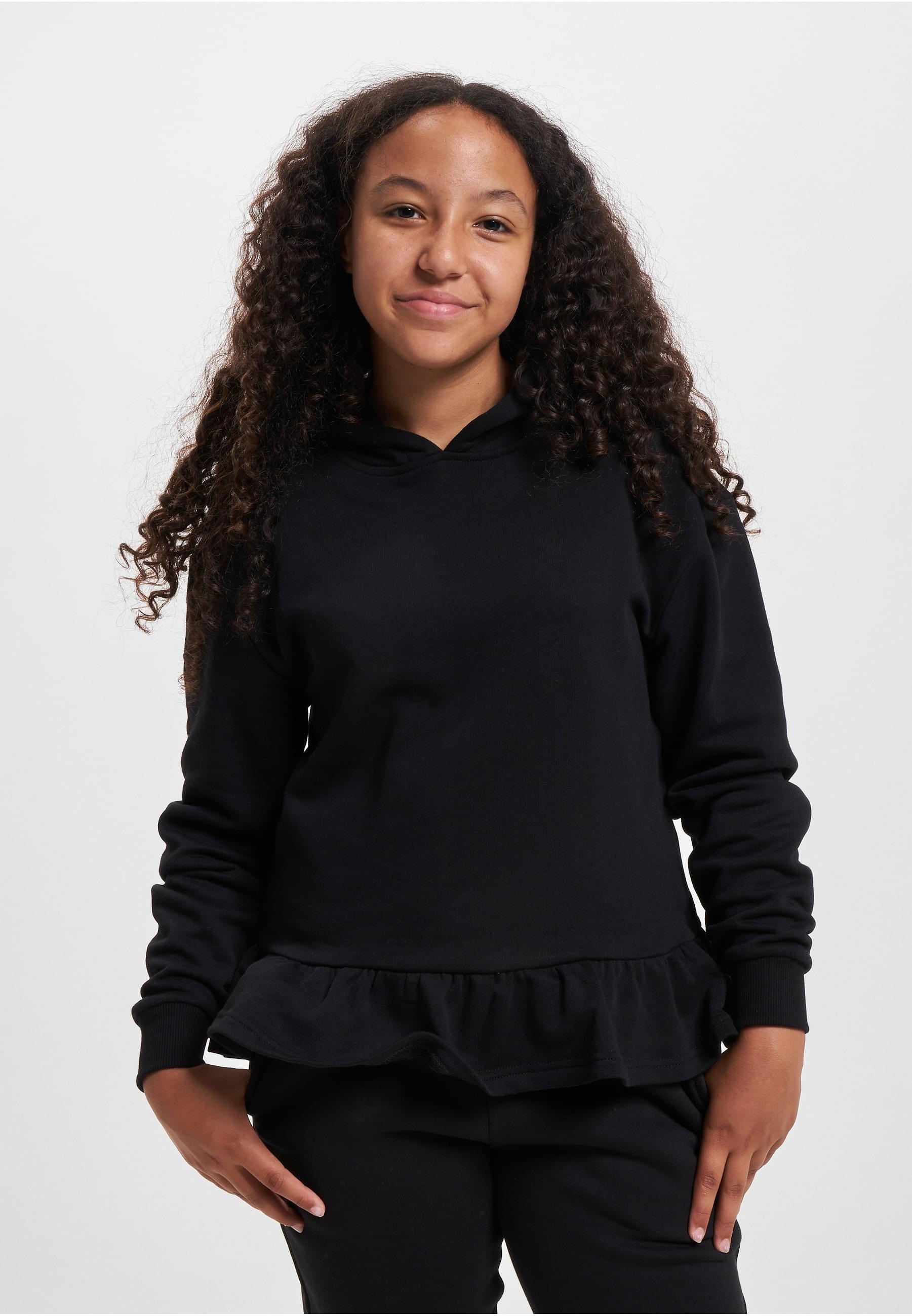 URBAN CLASSICS Kapuzensweatshirt »Urban Classics Damen Girls Organic Volants Hoody«, (1 tlg.)
