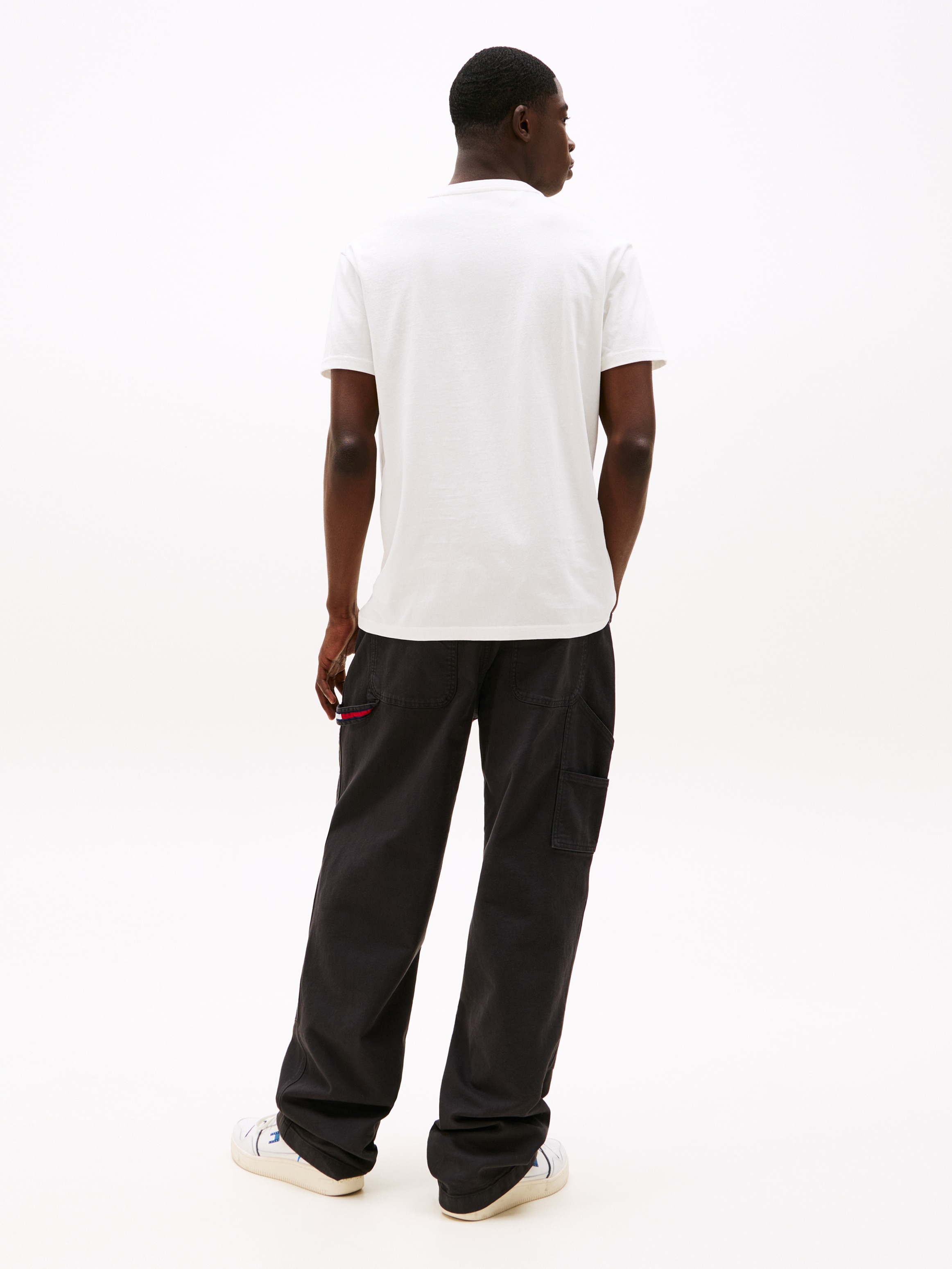 Tommy Jeans T-Shirt »TJM REG FLAG LINEAR SS TEE EXT«, Mit Rundhalsausschnitt