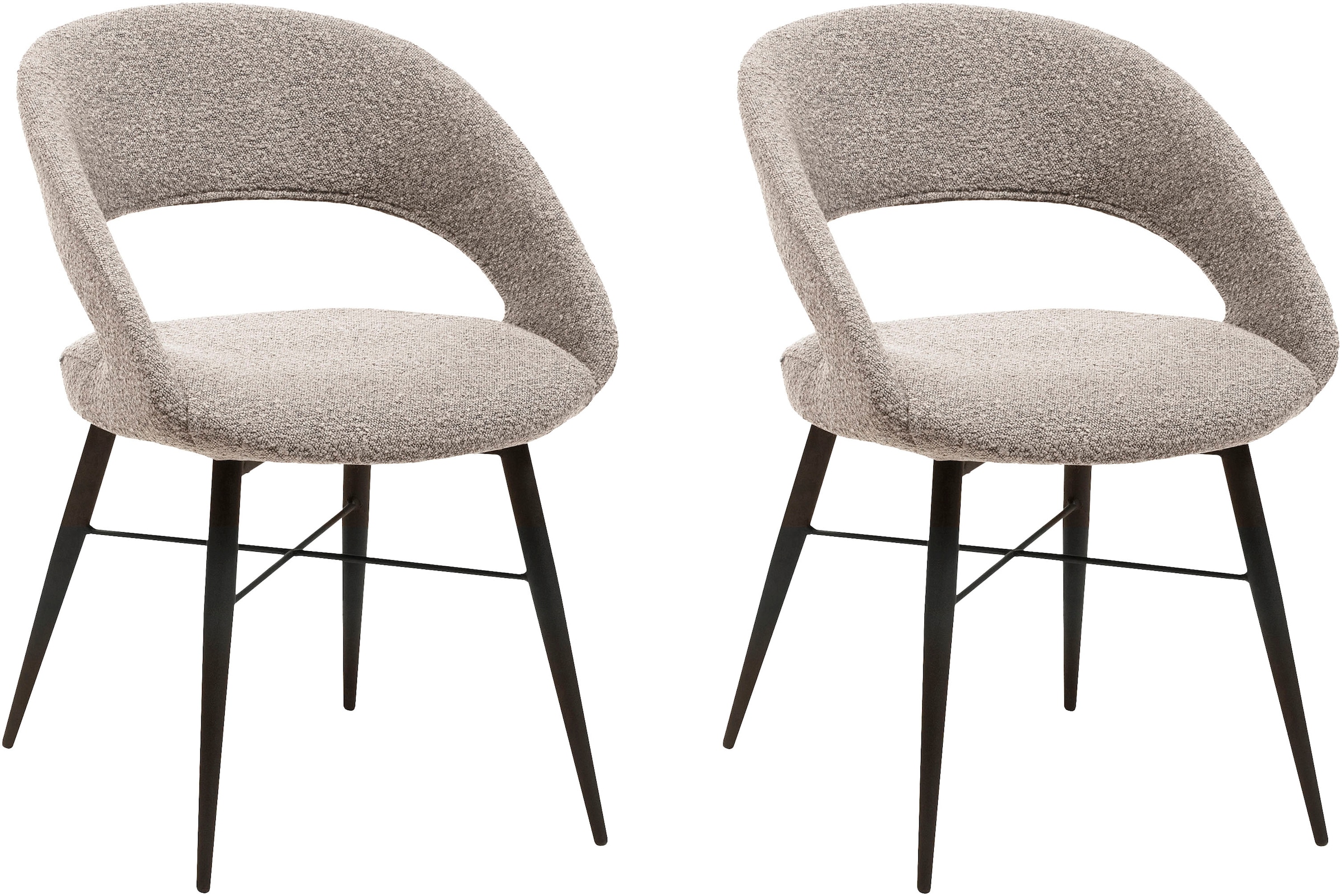 OMG Design Esszimmerstuhl "Marley" (Set) 2 Stk.mit modernem Cut-Out, Bouclé günstig online kaufen