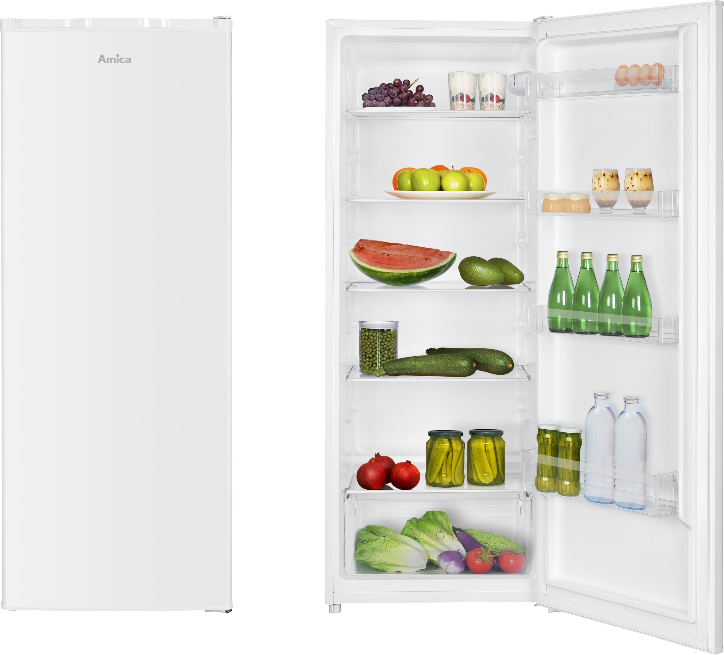 Amica Vollraumkühlschrank »VKS 354 133 W« 143 cm hoch 55 cm breit Großer Innenraum, schlankes Format – passt perfekt