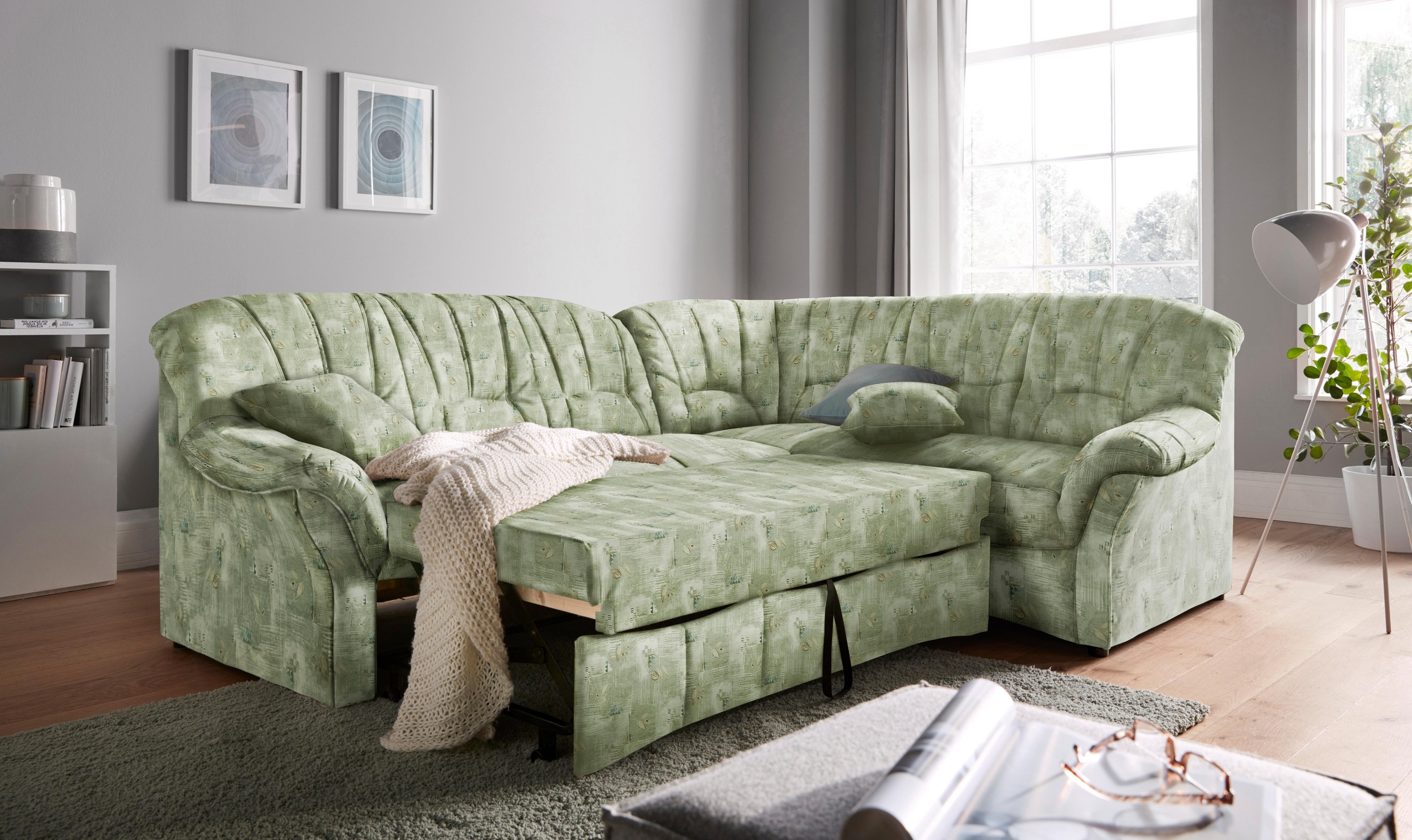 DOMO collection Ecksofa »Bahia L-Form«, wahlweise mit Bettfunktion