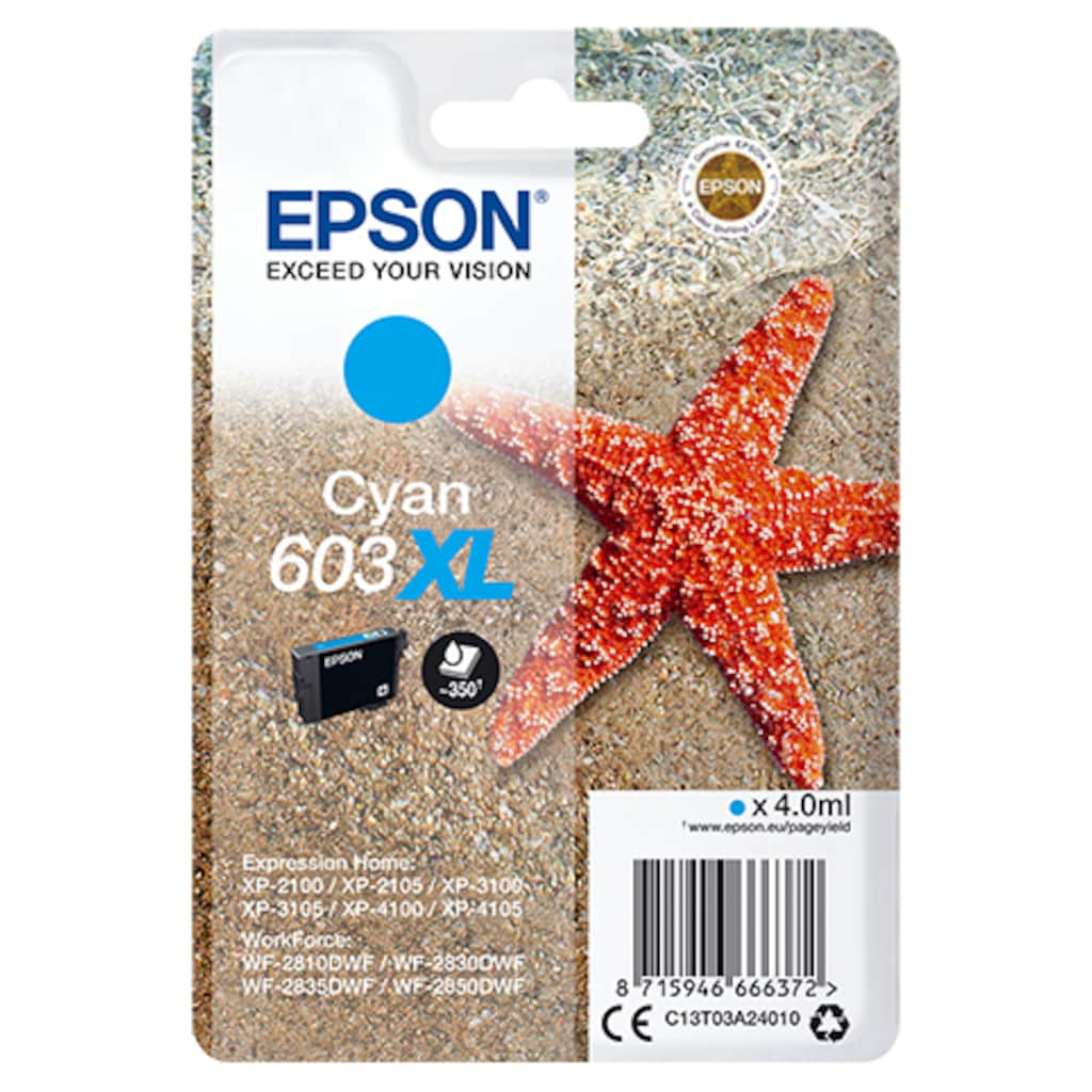 Epson Tintenpatrone »Epson Singlepack Cyan 603XL Ink«