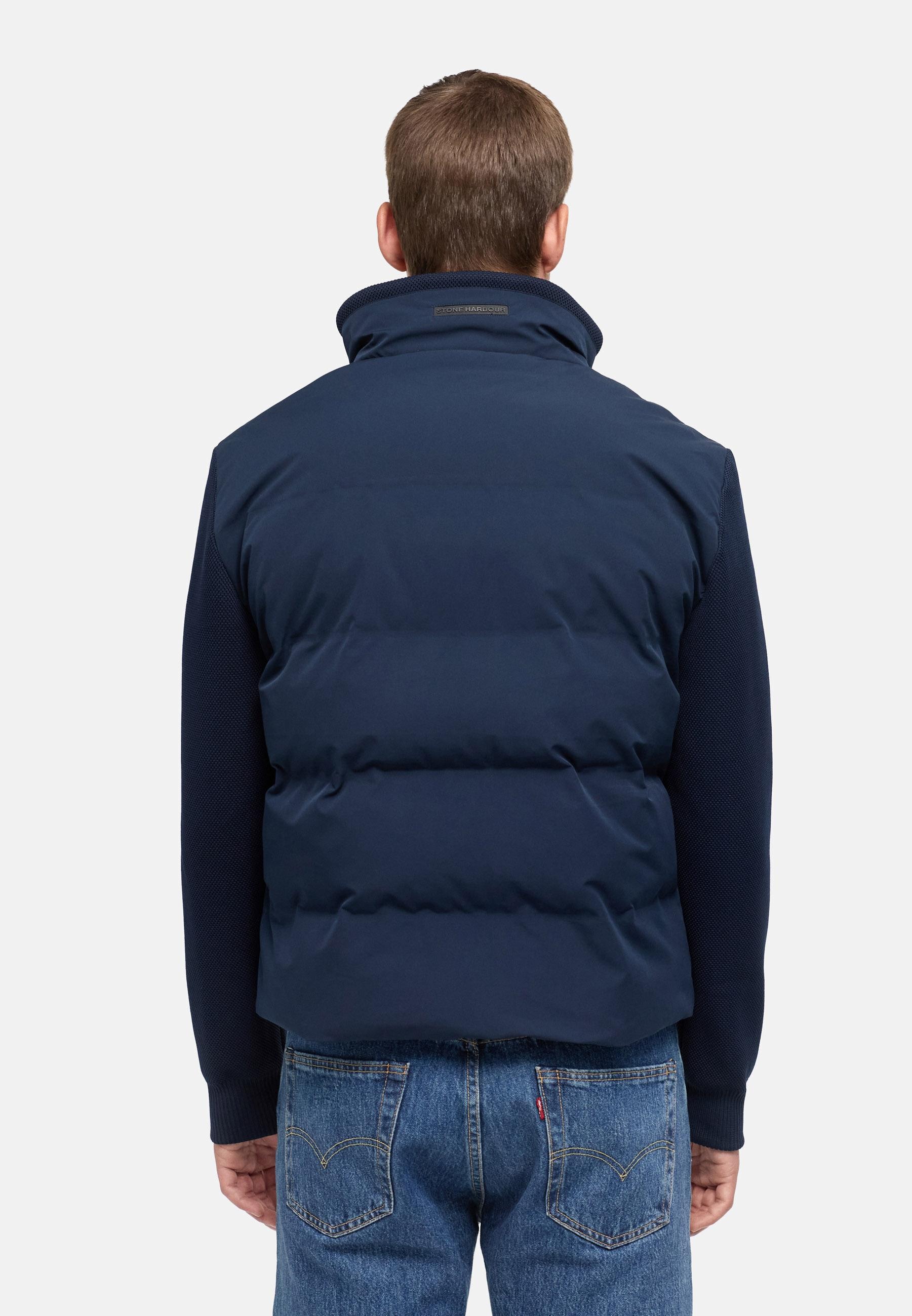 Stone Harbour Outdoorjacke »Eeron XX« ohne Kapuze Warme Jacke mit Strukturstrick in Piqué-Optik
