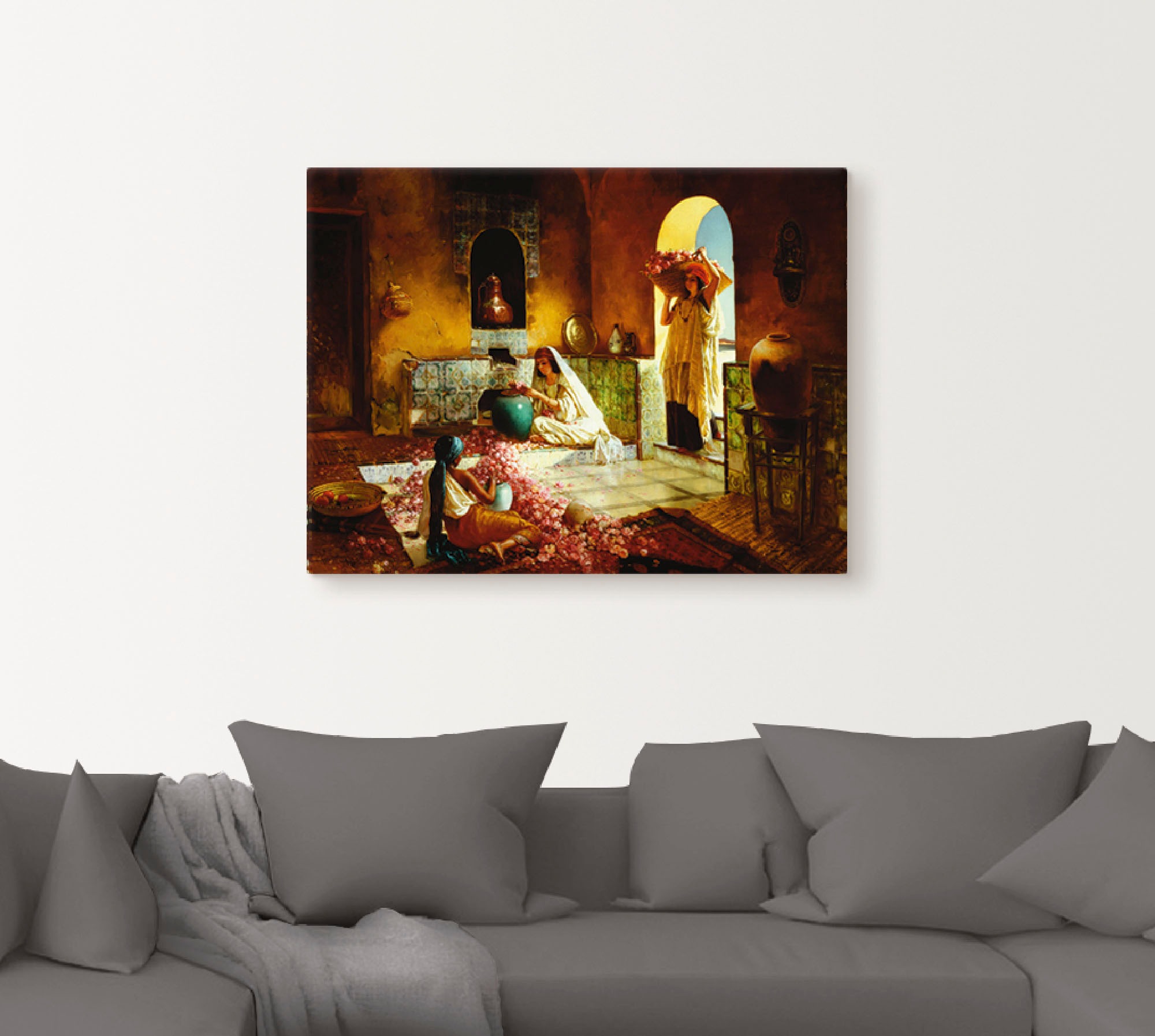Artland Wandbild »Die Rosenernte.«, Frau, (1 St.), als Leinwandbild, Poster in verschied. Größen