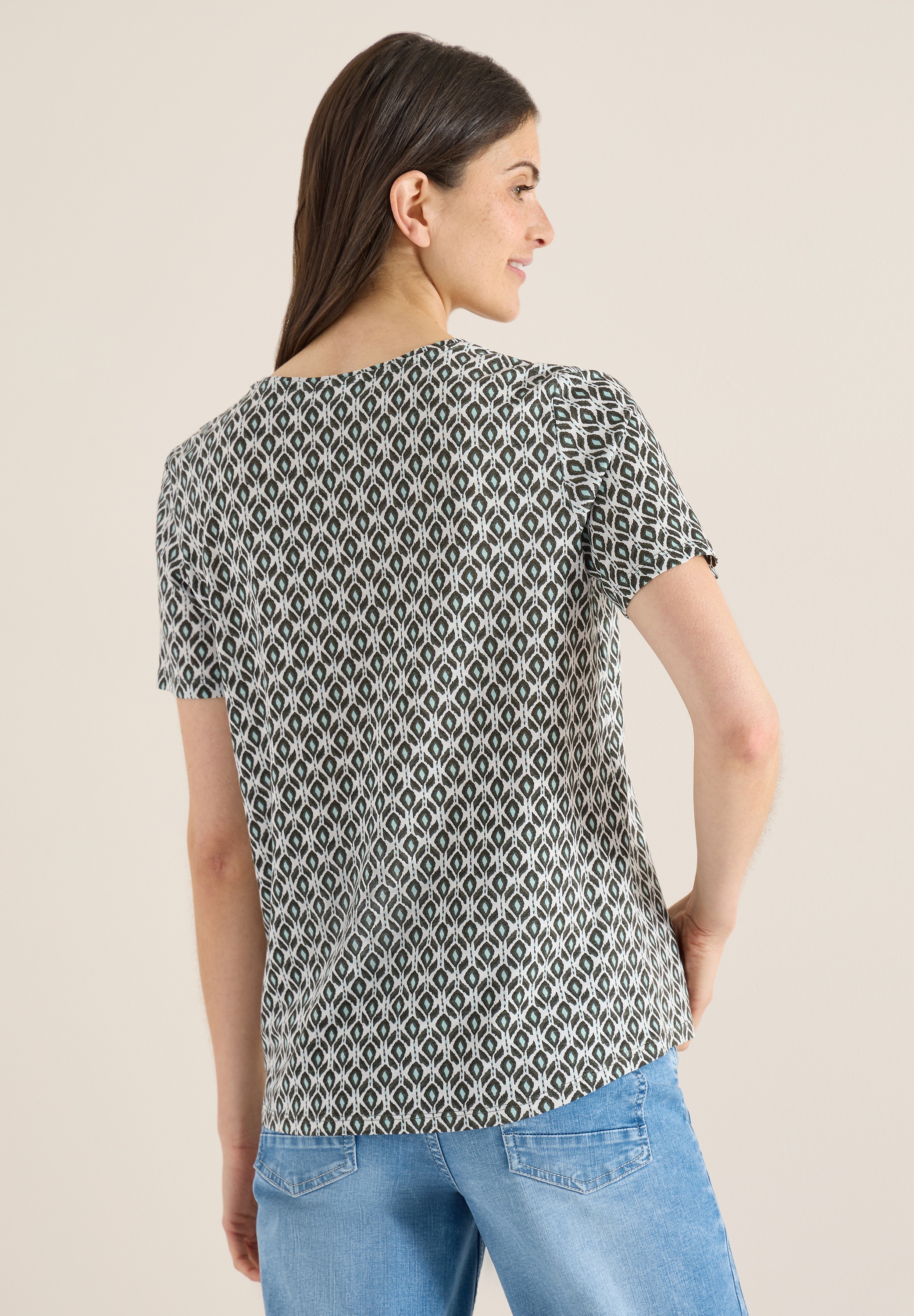 Cecil T-Shirt mit Minimal Muster günstig online kaufen