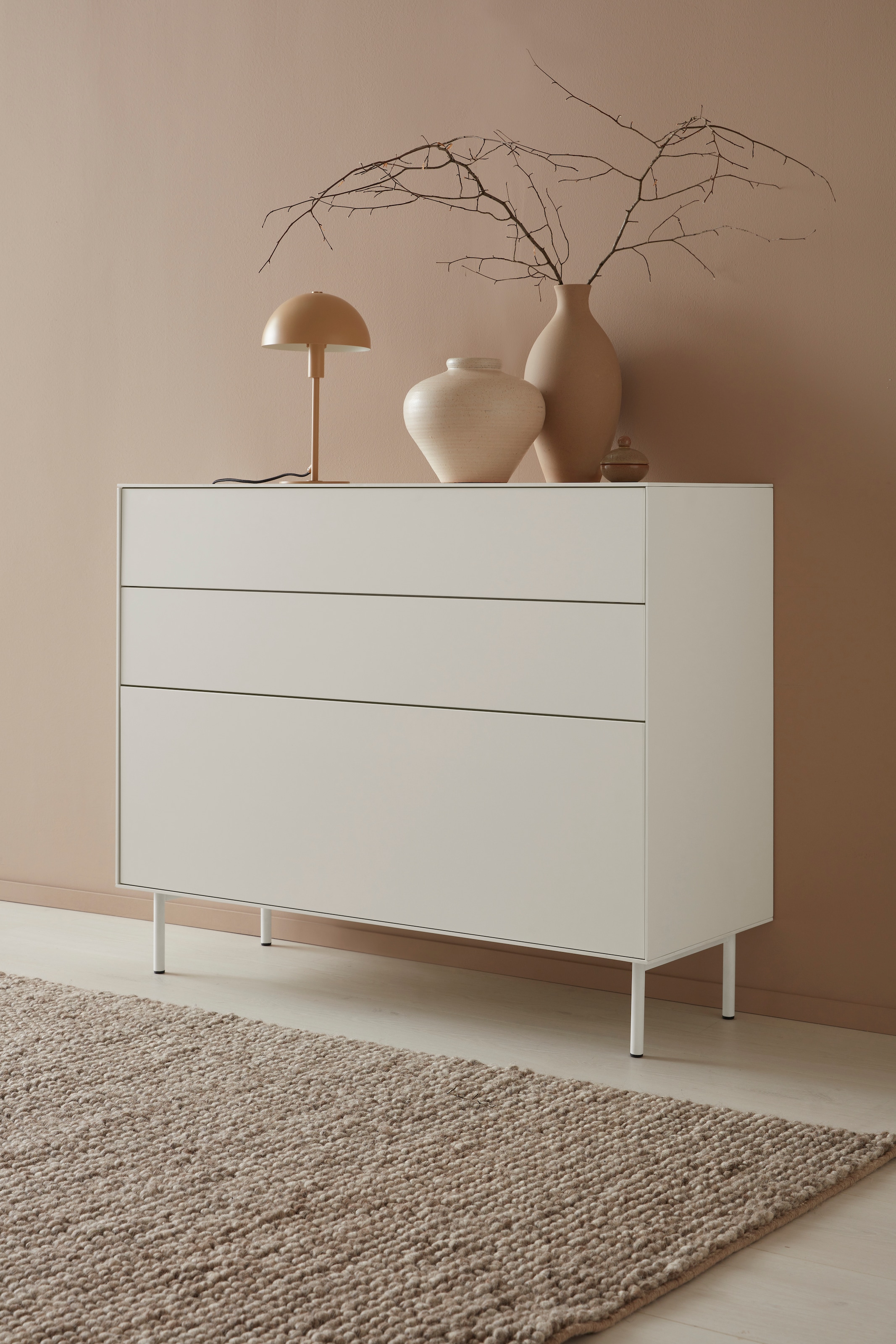 LeGer Home by Lena Gercke Sideboard "Essentials", Breite: 112cm, MDF lackiert, Push-to-open-Funktion