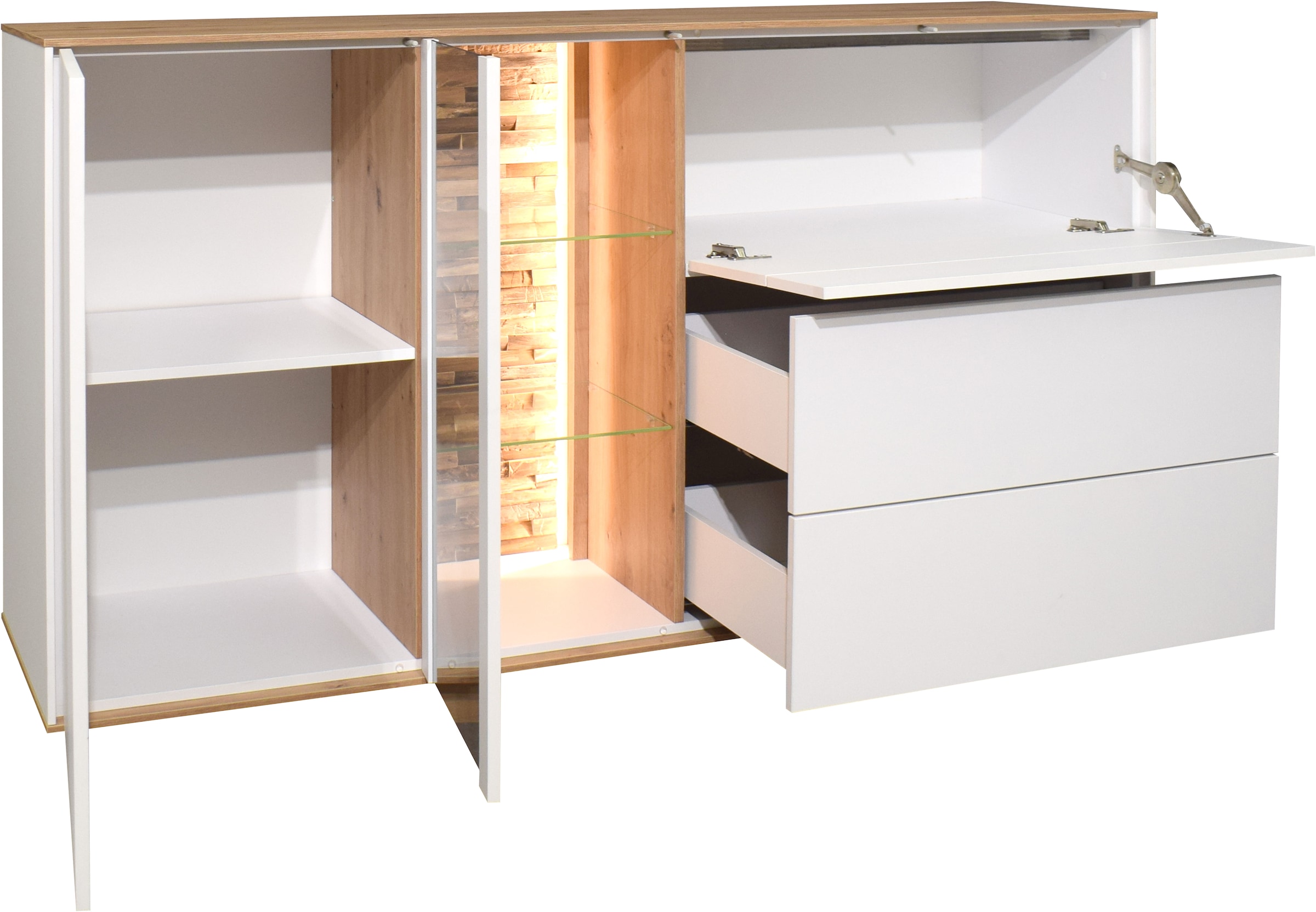 Mäusbacher Kommode Faro Sideboard B 169 cm, inkl. Beleuchtung, Push to open Funktion