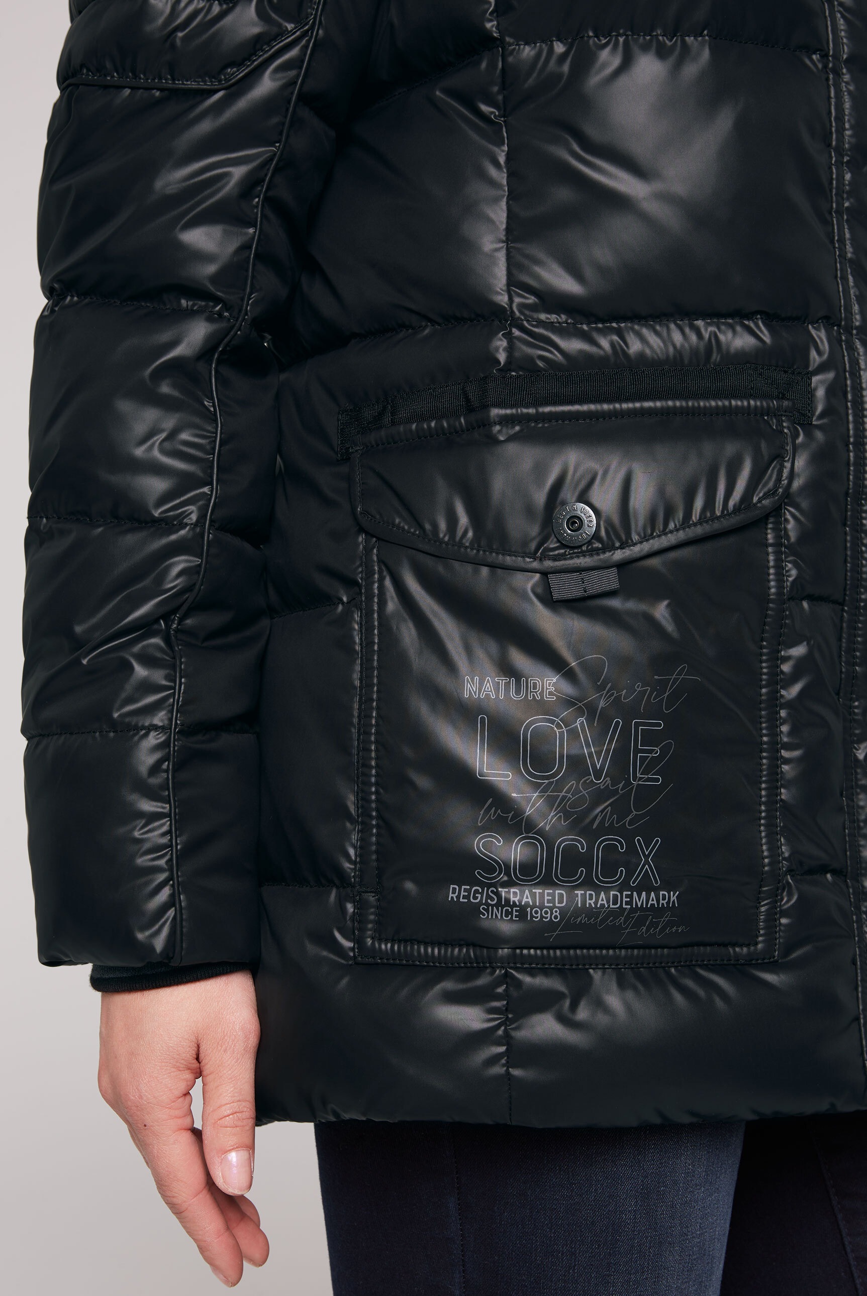 SOCCX Winterjacke, ohne Kapuze, mit Windbreaker-Bündchen