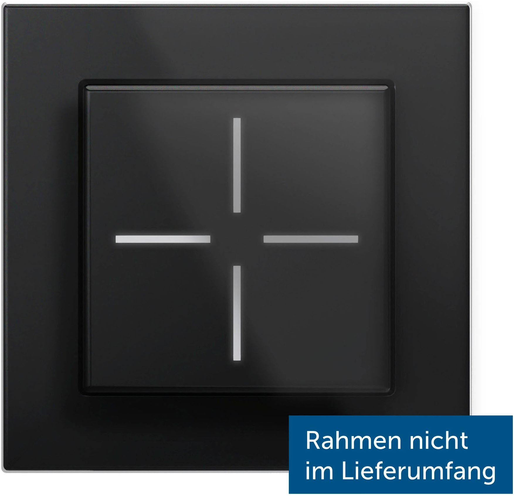 HOMEMATIC IP Smarter Lichtschalter "Glastaster", B:12,5cm H:5cm T:12,5cm, schwarz, Smart-Home-Stationen