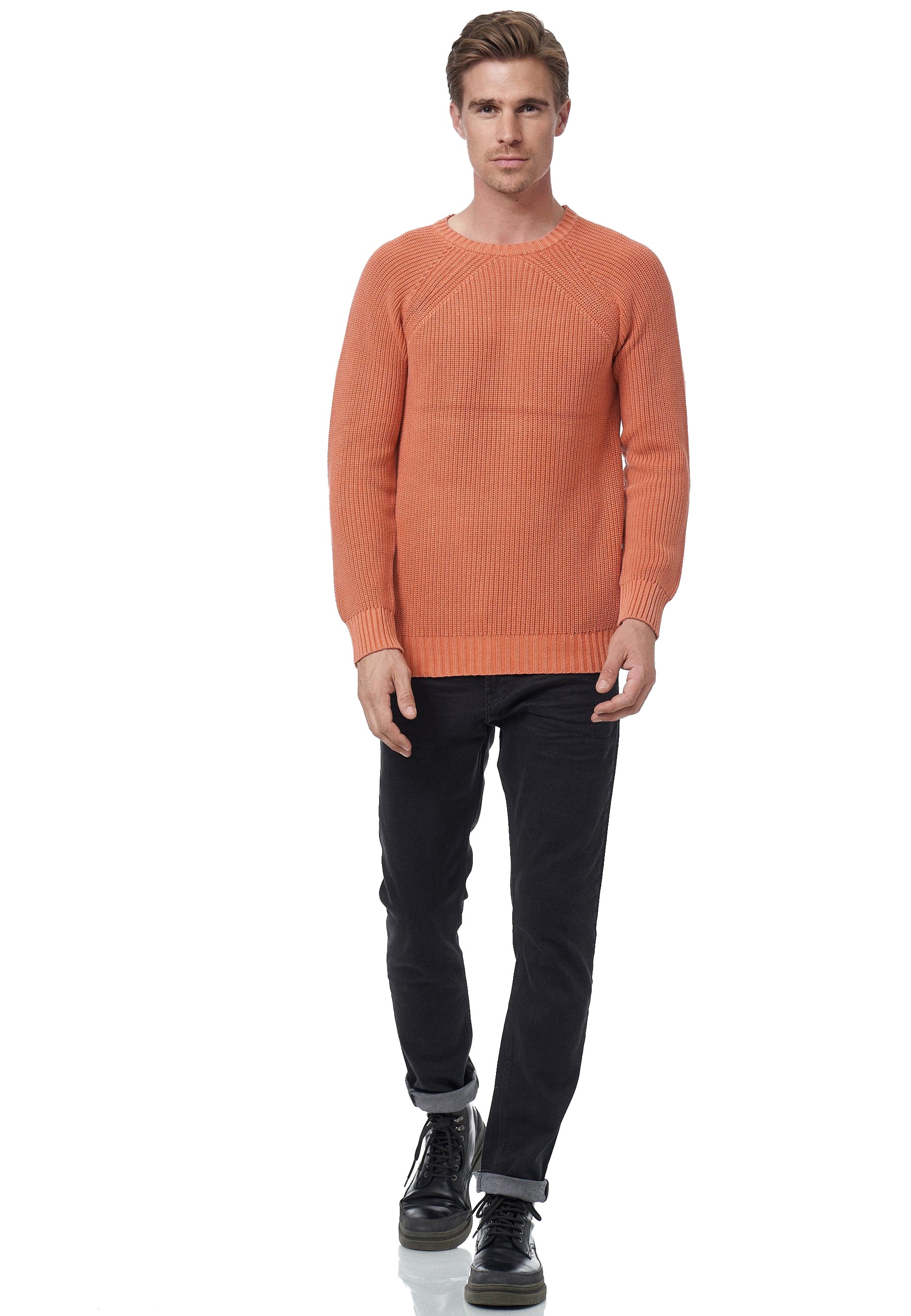 Rusty Neal Strickpullover, im einfarbigen Design