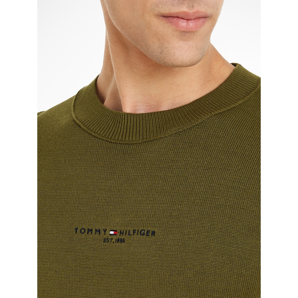 Tommy Hilfiger Rundhalspullover »HILFIGER EMBRO CREW NECK«