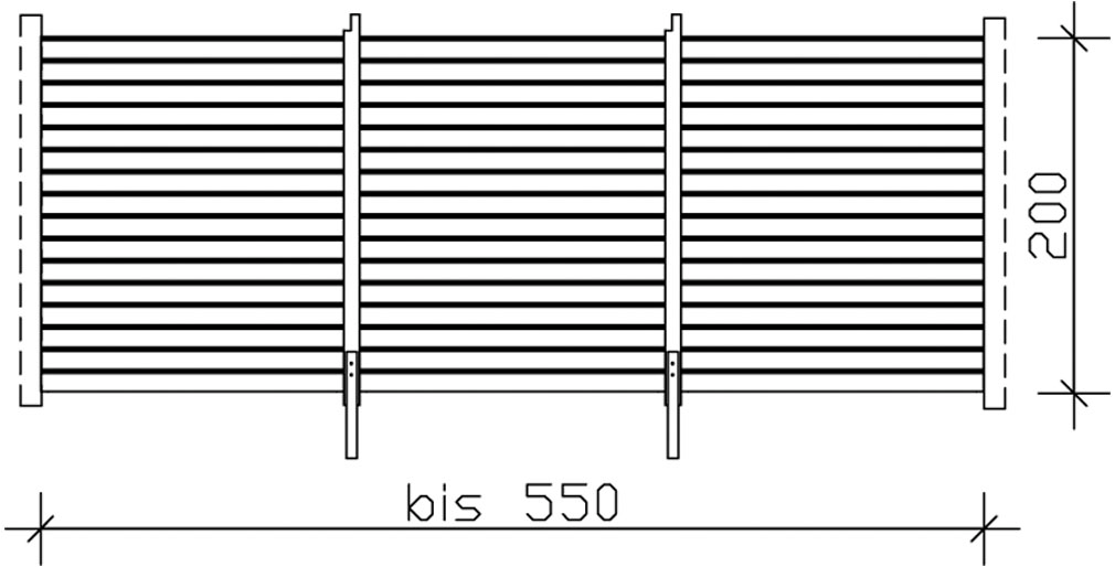 Skanholz Carport-Rückwand aus Profilschalung