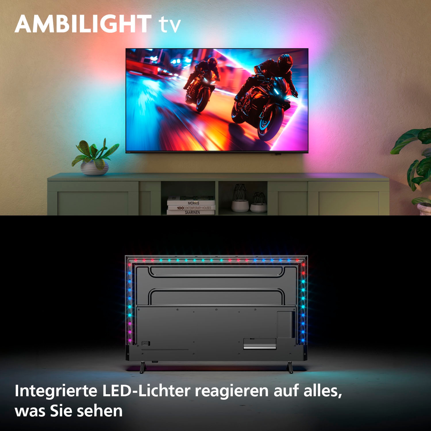 Philips Mini-LED-Fernseher »55MLED910/12«, 4K Ultra HD, Smart-TV