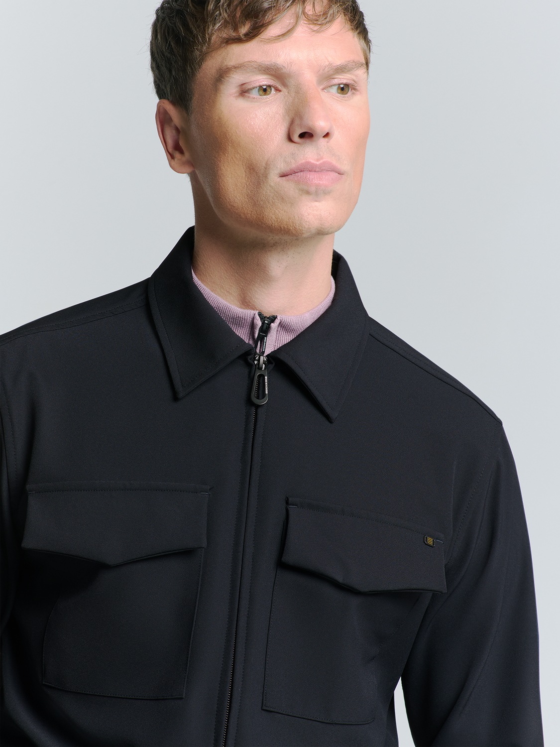 NO EXCESS Langarmhemd »No Excess Sedoc overshirt«