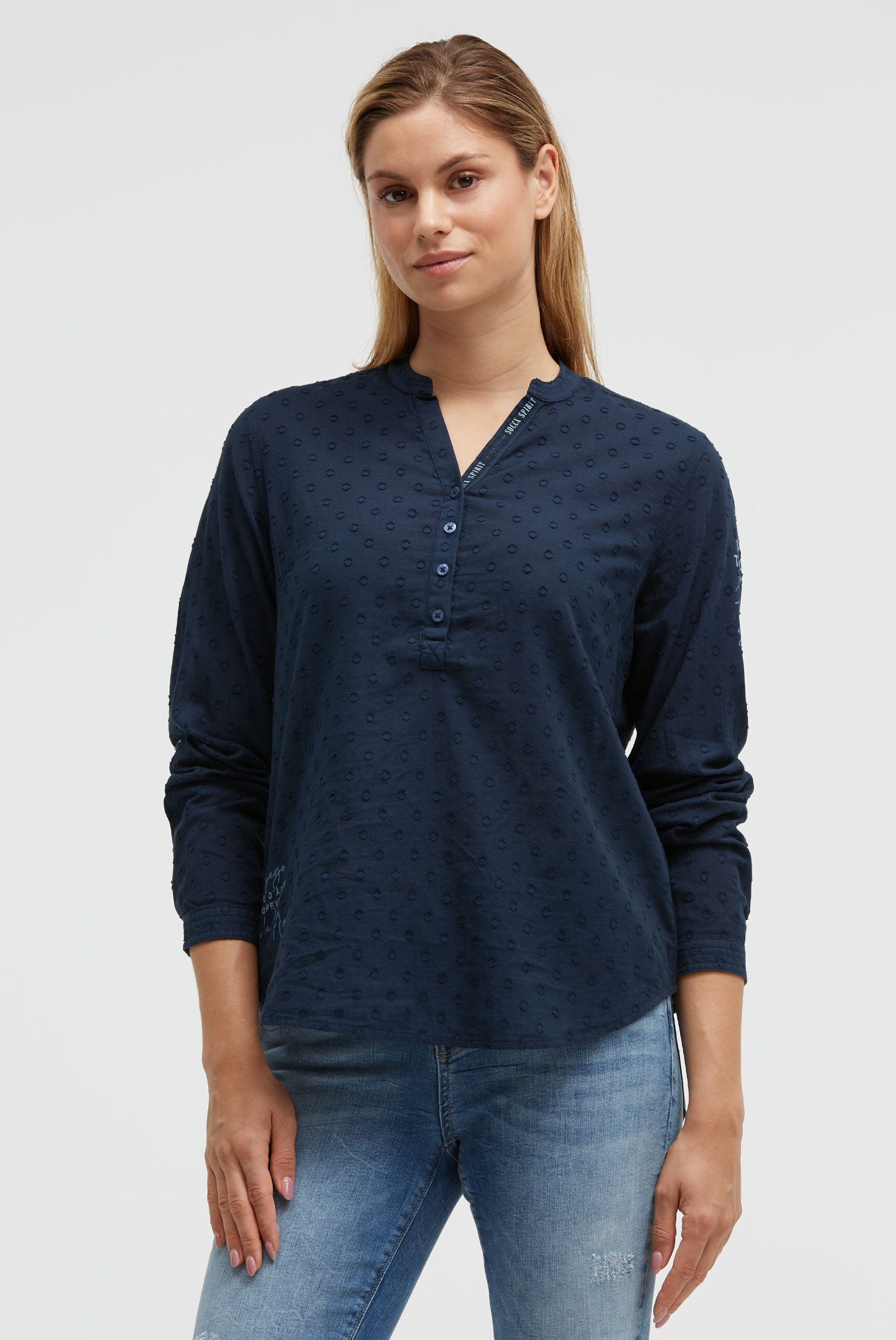 SOCCX Langarmbluse im Turn-Up-Look günstig online kaufen