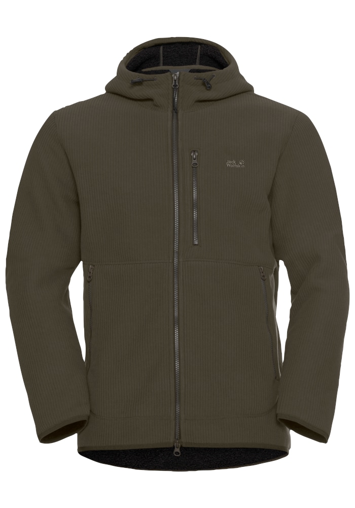 Jack Wolfskin Fleecejacke »LAKE RIDGE HOODED JKT M« mit Kapuze mit Kapuze, wärmend, komfortabler Schnitt