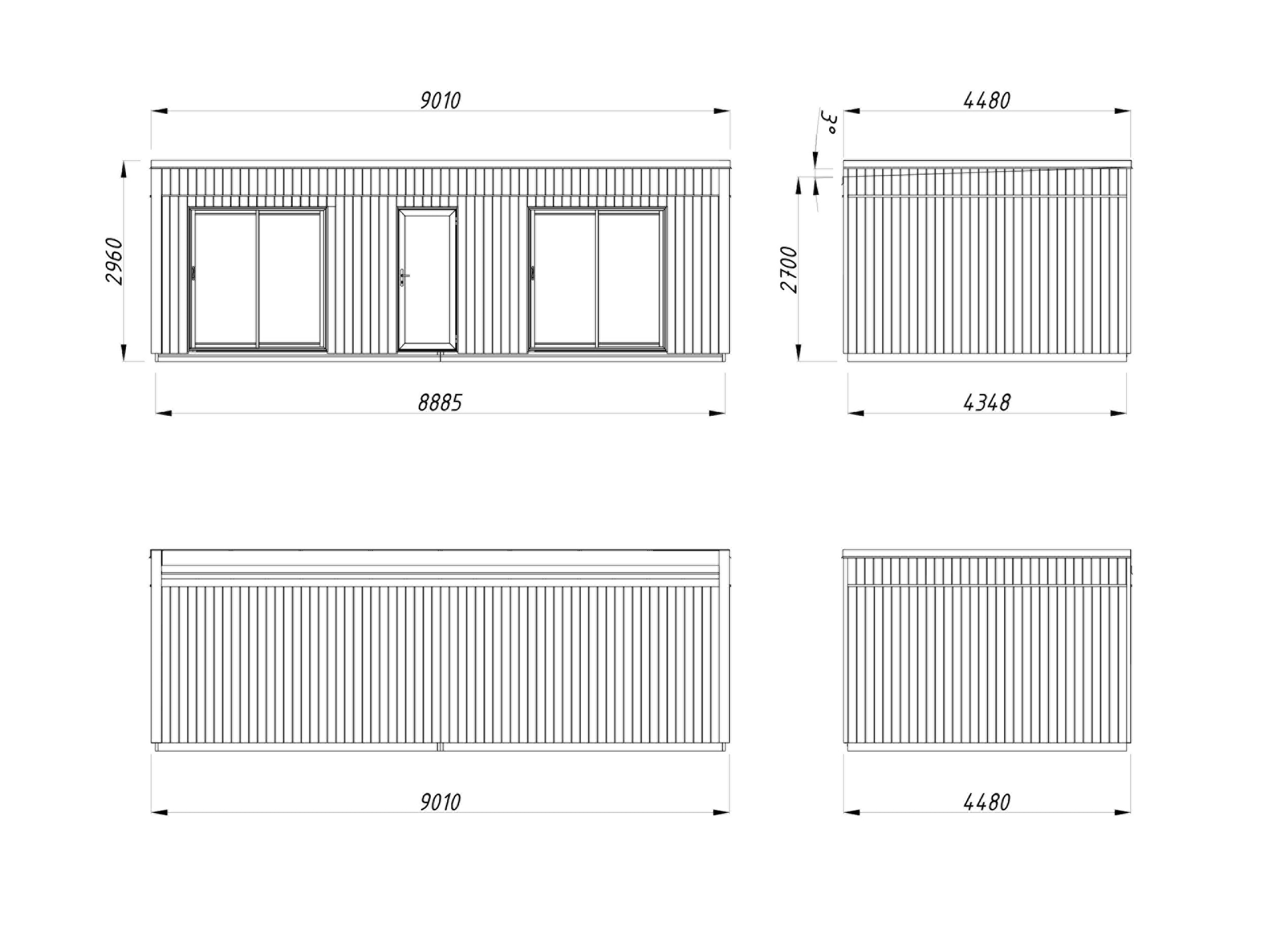 Palmako Gartenhaus »Johanna 31,8 m²«