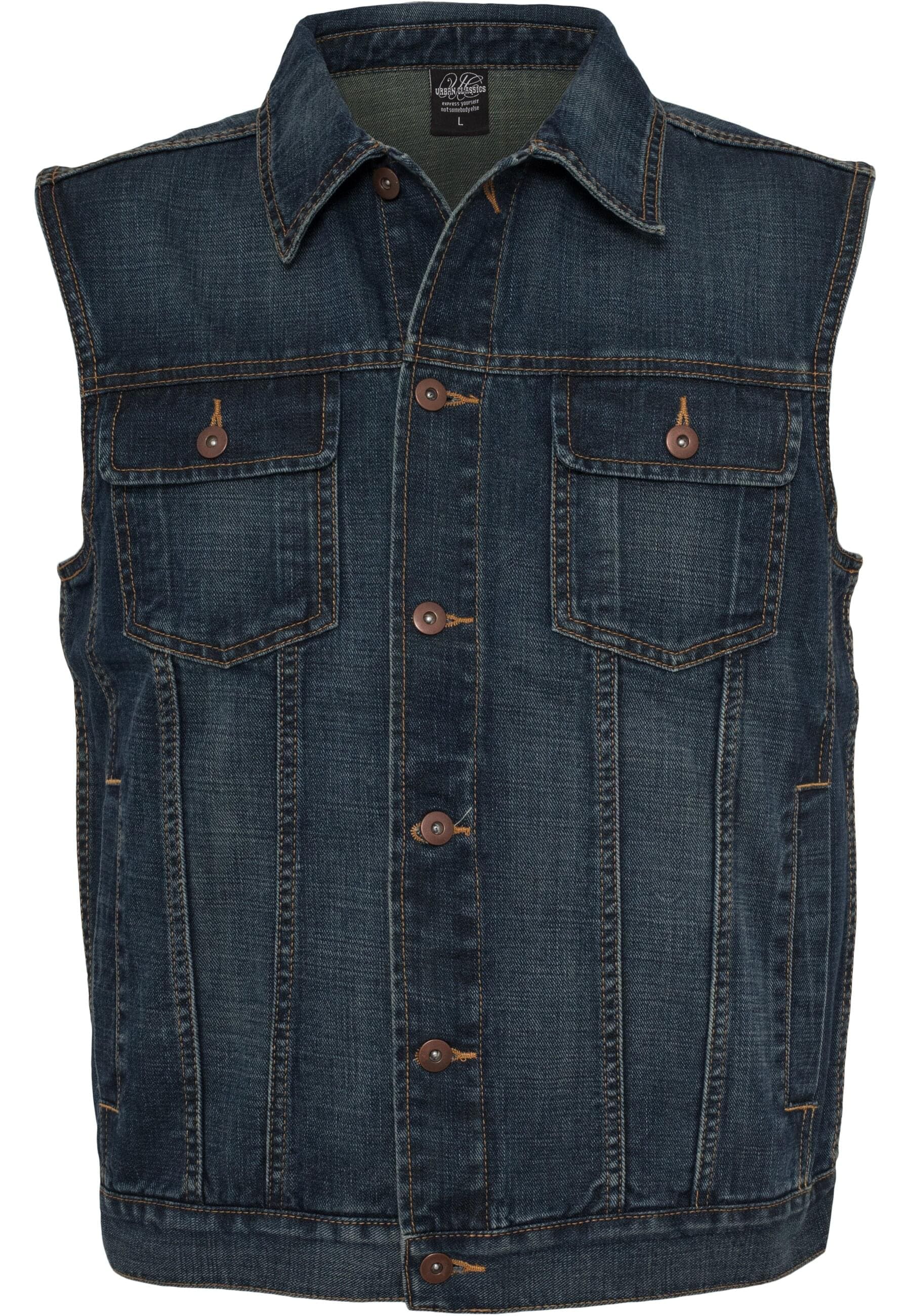 URBAN CLASSICS Jerseyweste "Urban Classics Herren Denim Vest" 1 Stk. günstig online kaufen