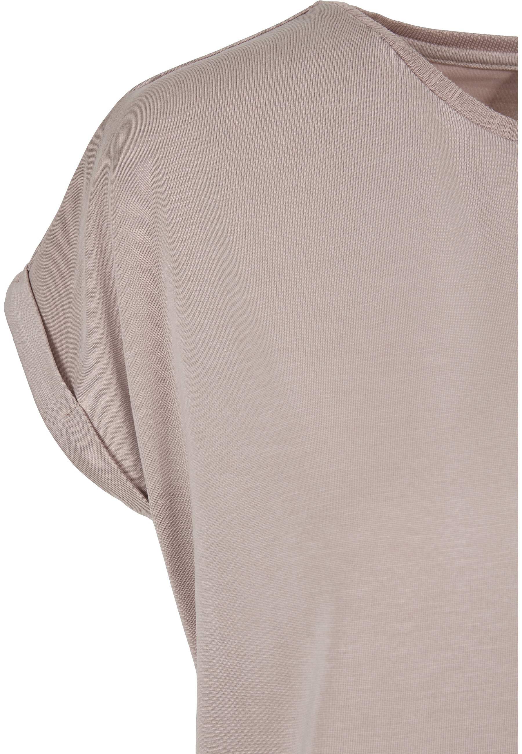 URBAN CLASSICS Kurzarmshirt »Urban Classics Damen Ladies Modal Extended Shoulder Tee« 1 Stk.