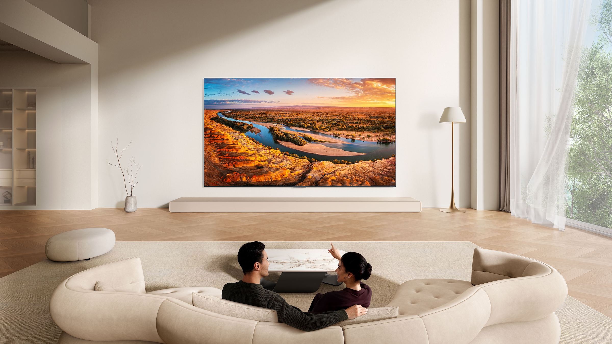 TCL Mini-LED-Fernseher »98RM9LX1« 248 cm/98 ″ Smart-TV Apple Airplay 2, 6.000 nits HDR, Audio von Bang & Olufsen