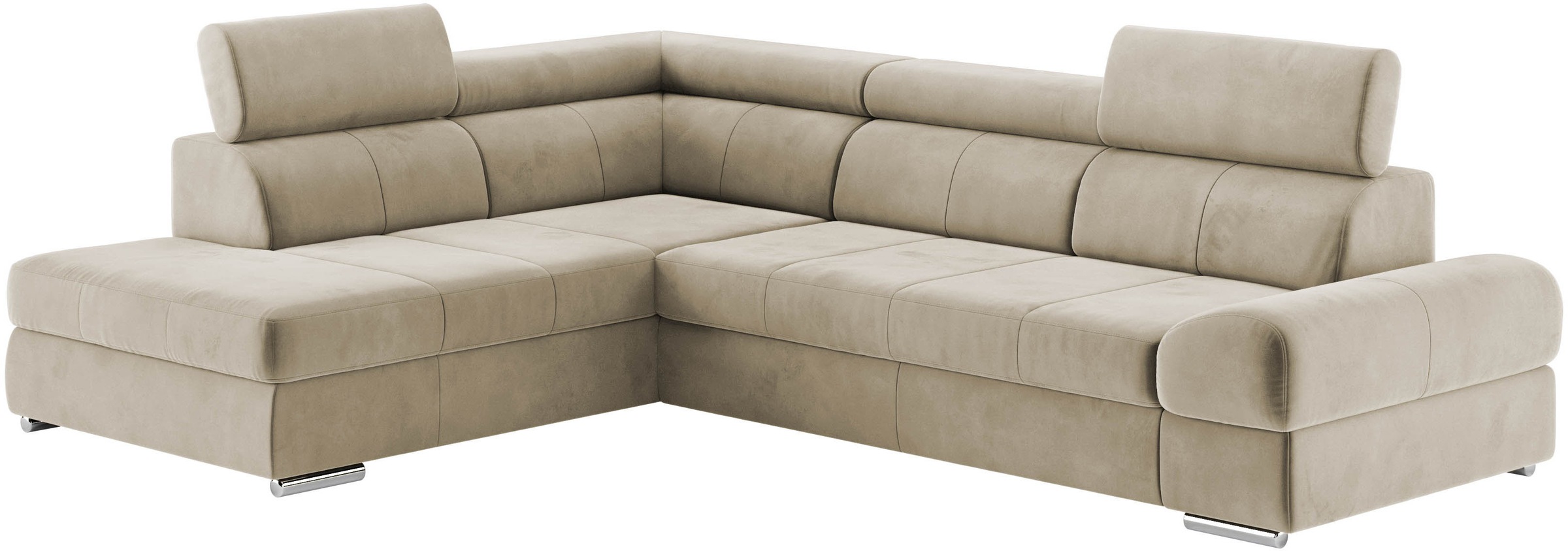 sit&more Ecksofa »Broadway L-Form«, mit verstellbaren Kopfteilen, wahlweise mit Bettfunktion