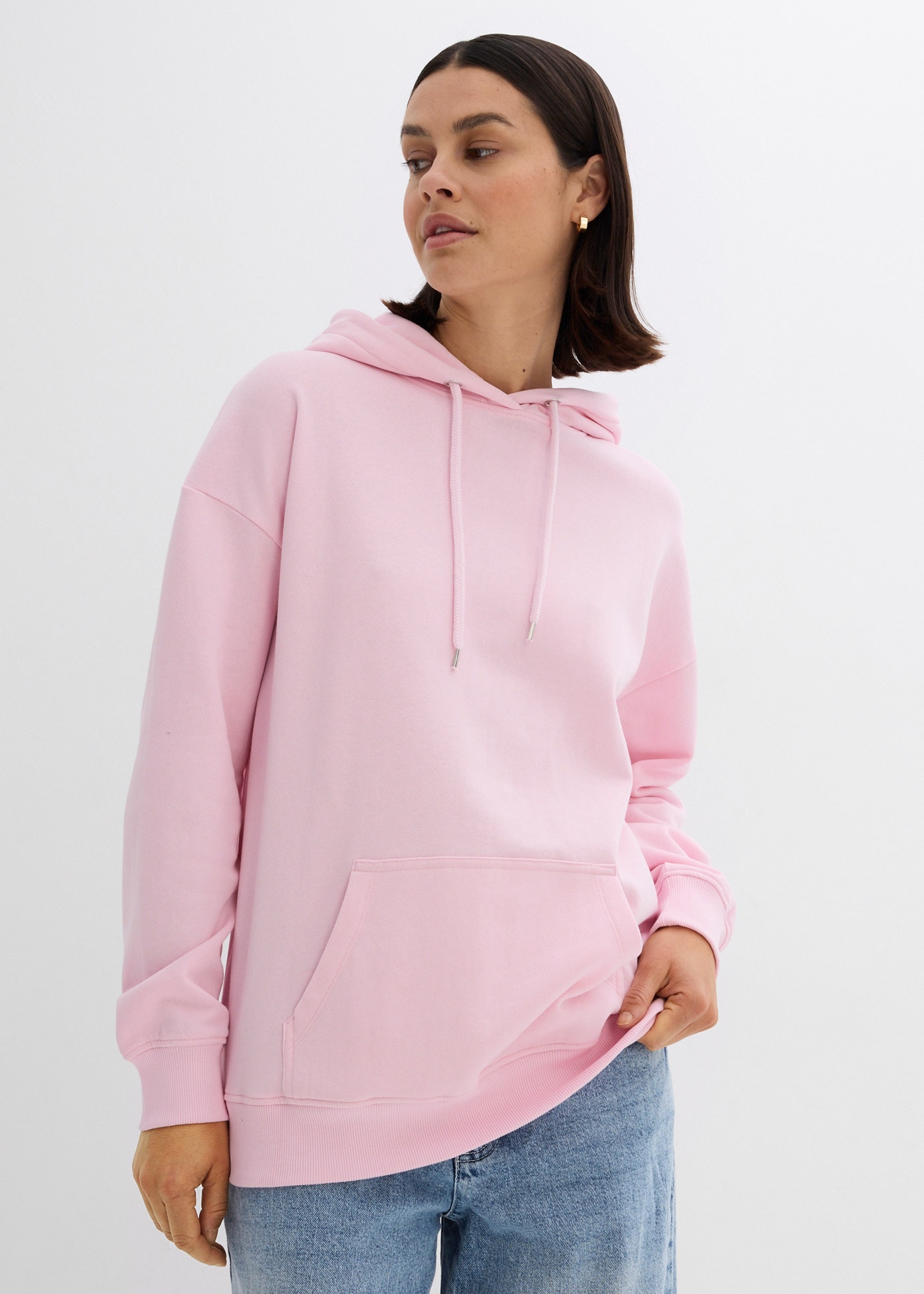 bonprix Kapuzensweatshirt, Oversize-Passform, Casual-Stil, aus Baumwolle und Polyester