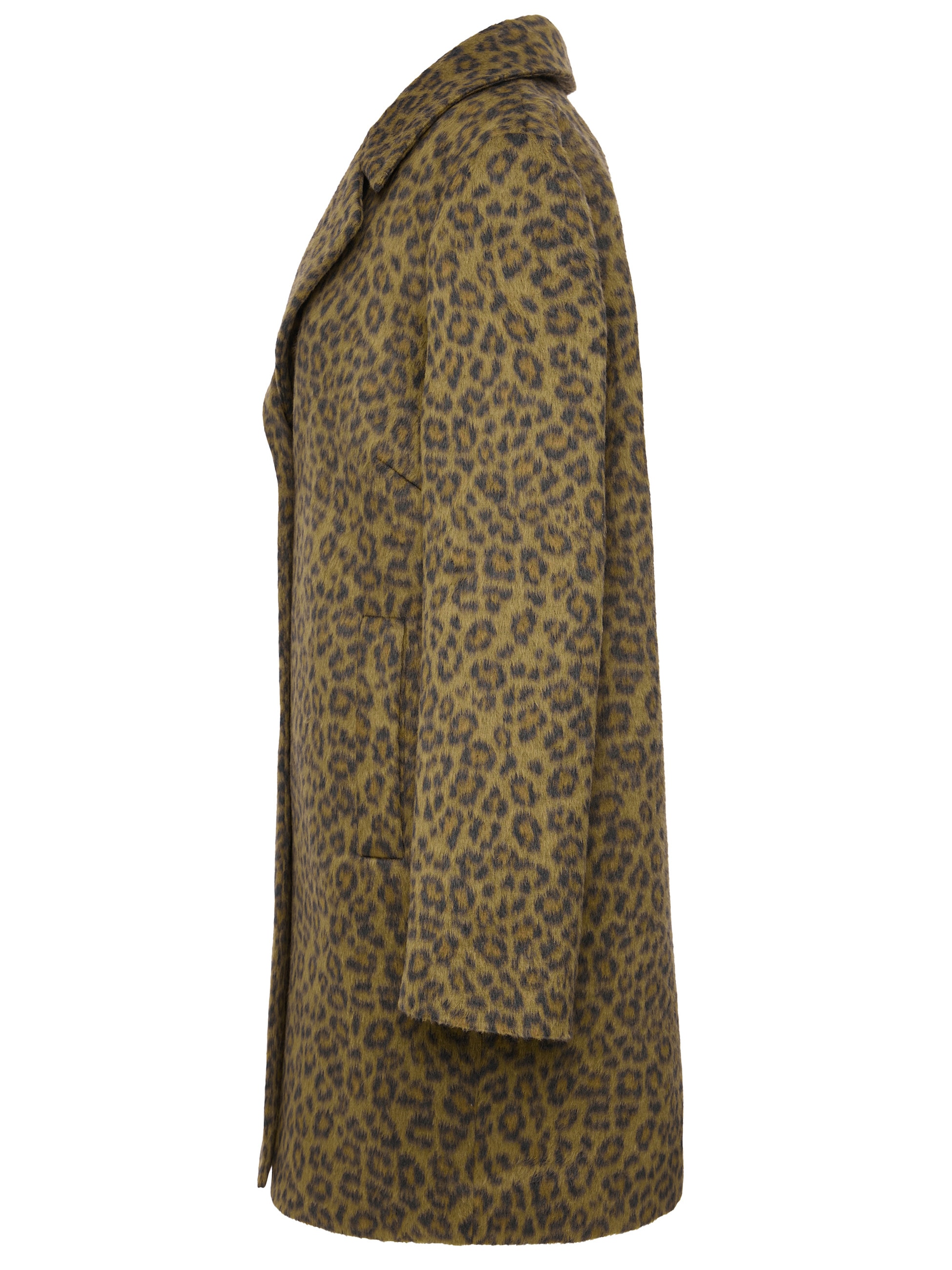 MANISA Fellimitatmantel, mit Animal-Print und Reverskragen