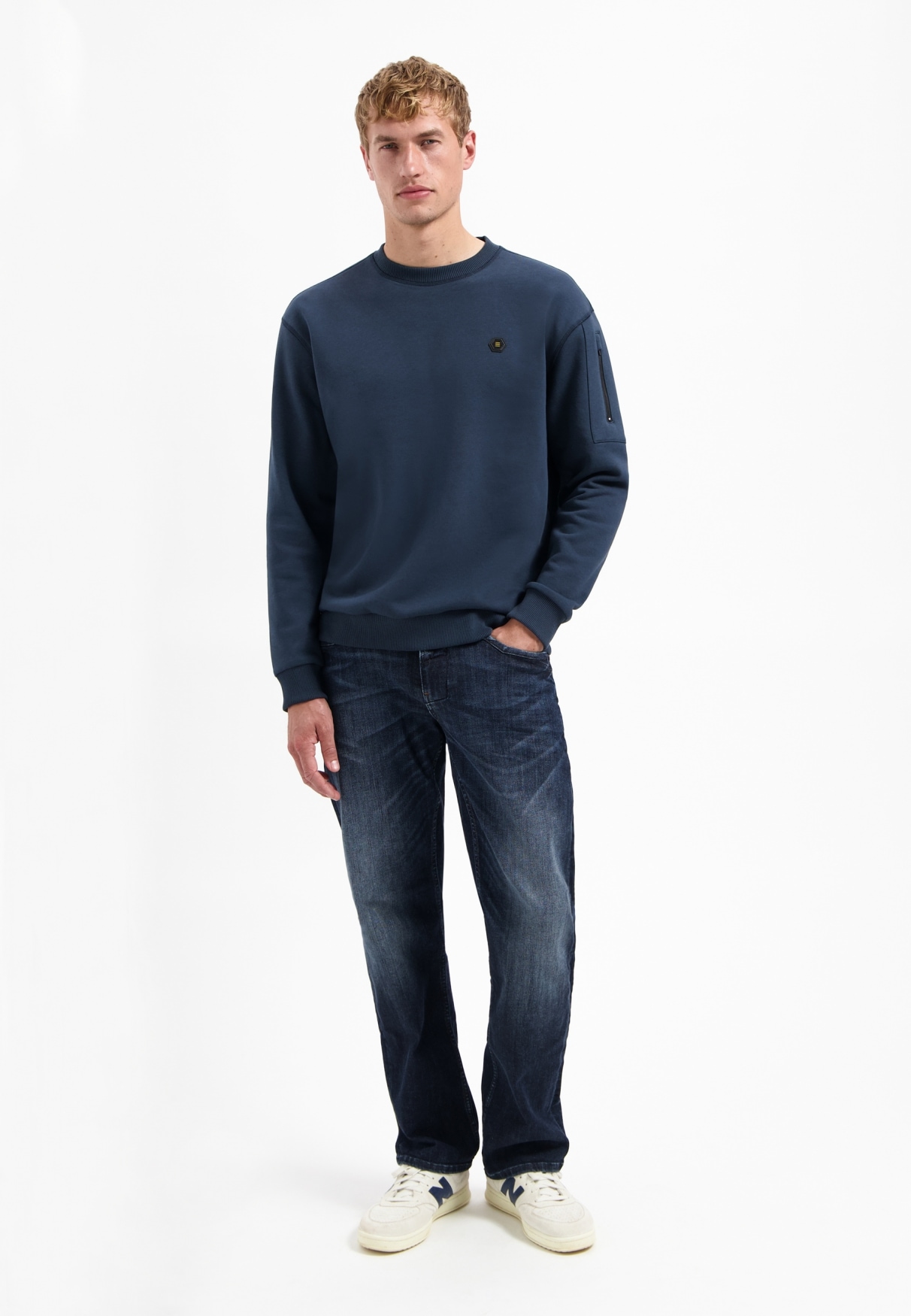 NO EXCESS Sweater »No Excess Rundhals-Sweater Sweater Crewneck Brushed inside«
