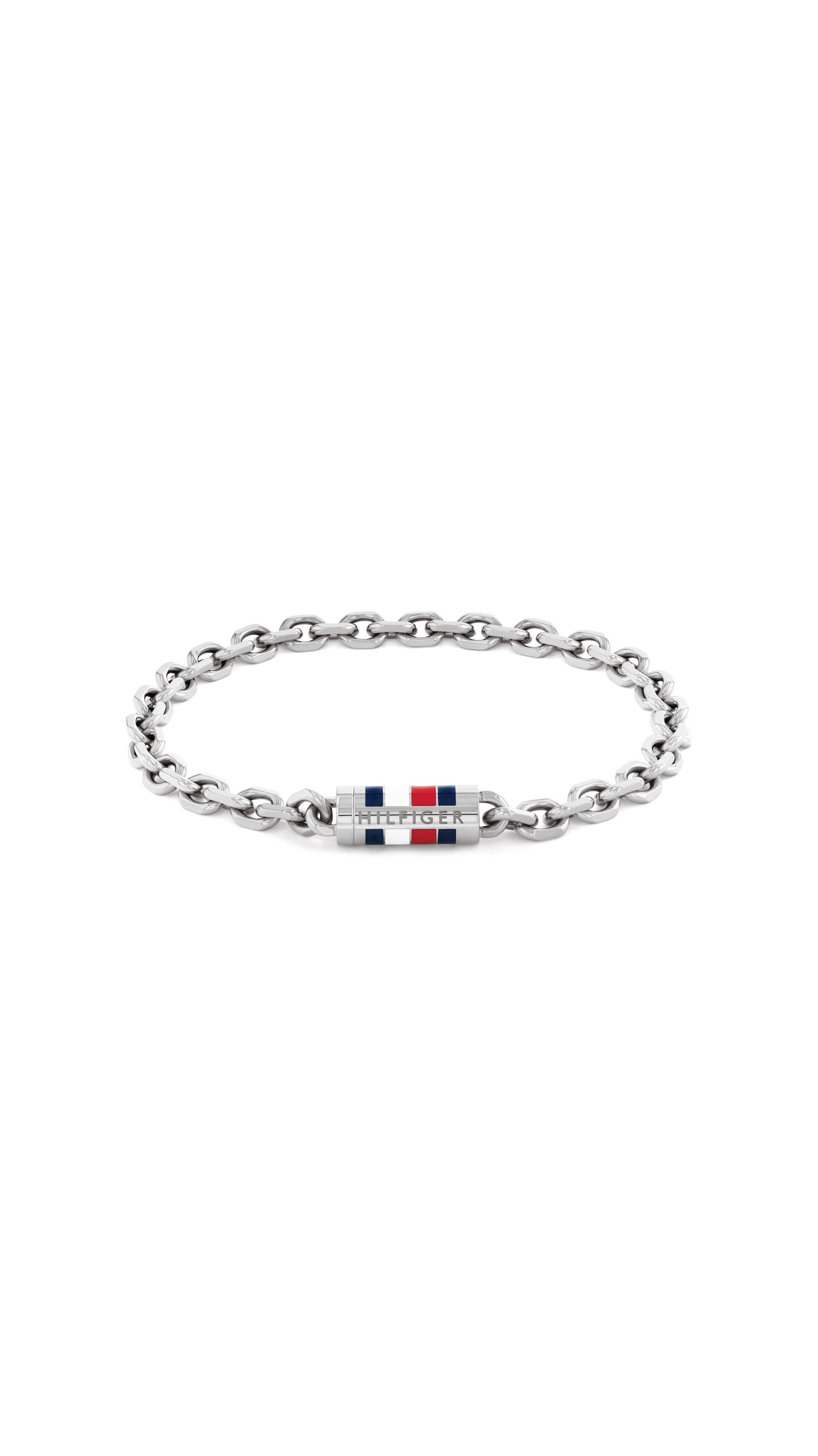 TOMMY HILFIGER Damen Armband "BRUCE CHAIN", 19cm, Edelstahl, silber, Edelstahl, Armbänder