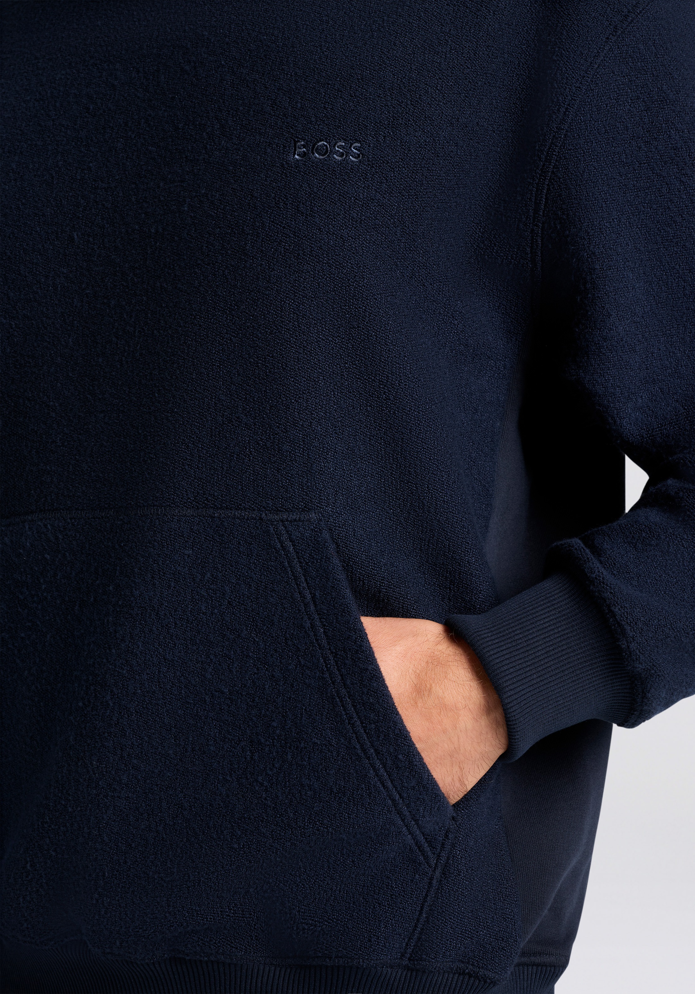 Thumbnail - BOSS ORANGE Sweatshirt, Rundhalsausschnitt, Regular Fit, Kängurutasche