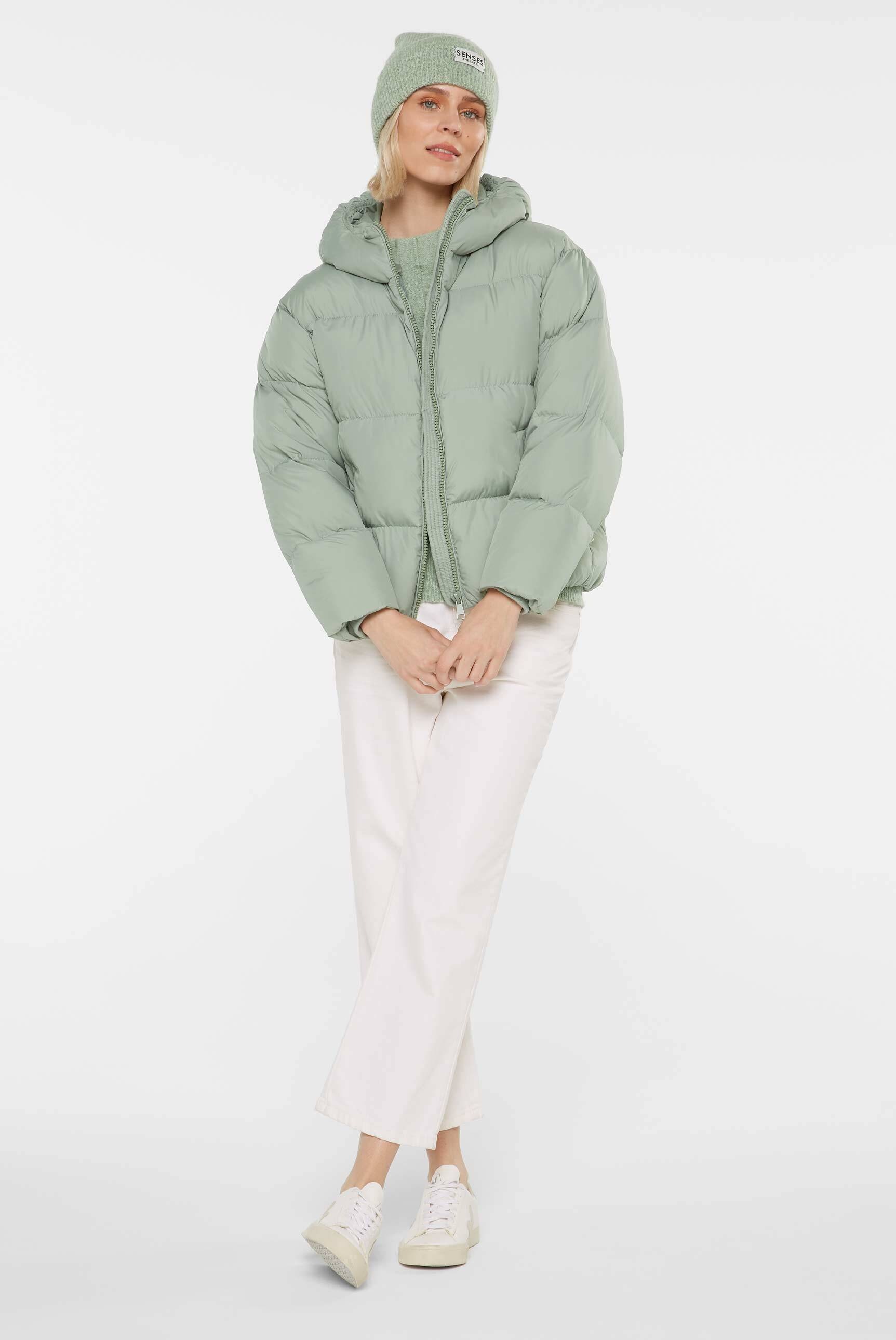 SENSES.THE LABEL Winterjacke mit Kapuze mit elastischen Steppnähten