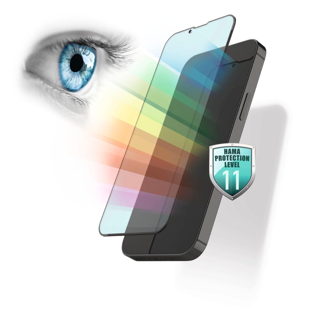 Hama Displayschutzglas »Displayschutzglas für das iPhone 13 mini, mit Blaulichtfilter«, antibakteriell
