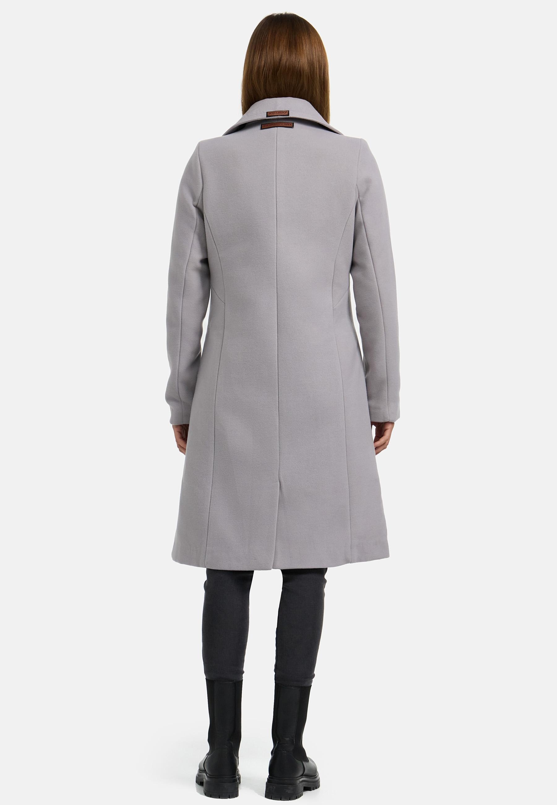 Navahoo Wintermantel »Wooly«, edler Damen Trenchcoat in Wollmantel-Optik