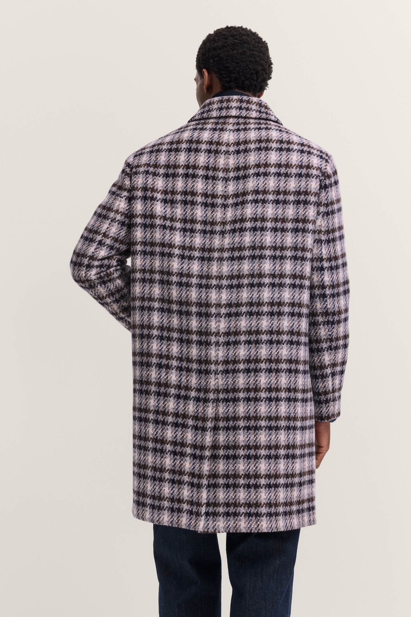 bugatti Langmantel "Wollmix", kariert mit Umlegekragen und Modern Fit günstig online kaufen