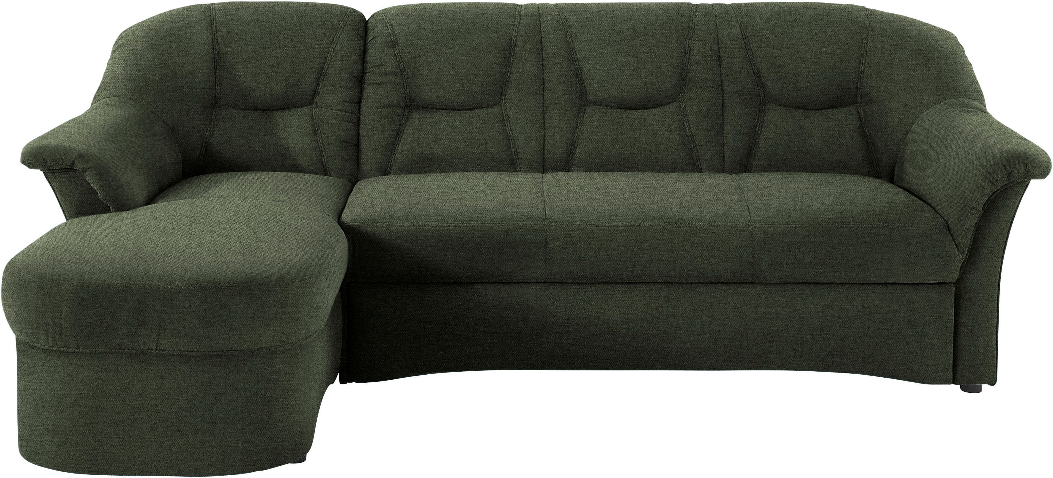 DOMO collection Ecksofa "SARAFINA 232x146 cm, auch mit Federkern für noch mehr Sitzkomfort" whlw. mit Bettfunktion, L-Form