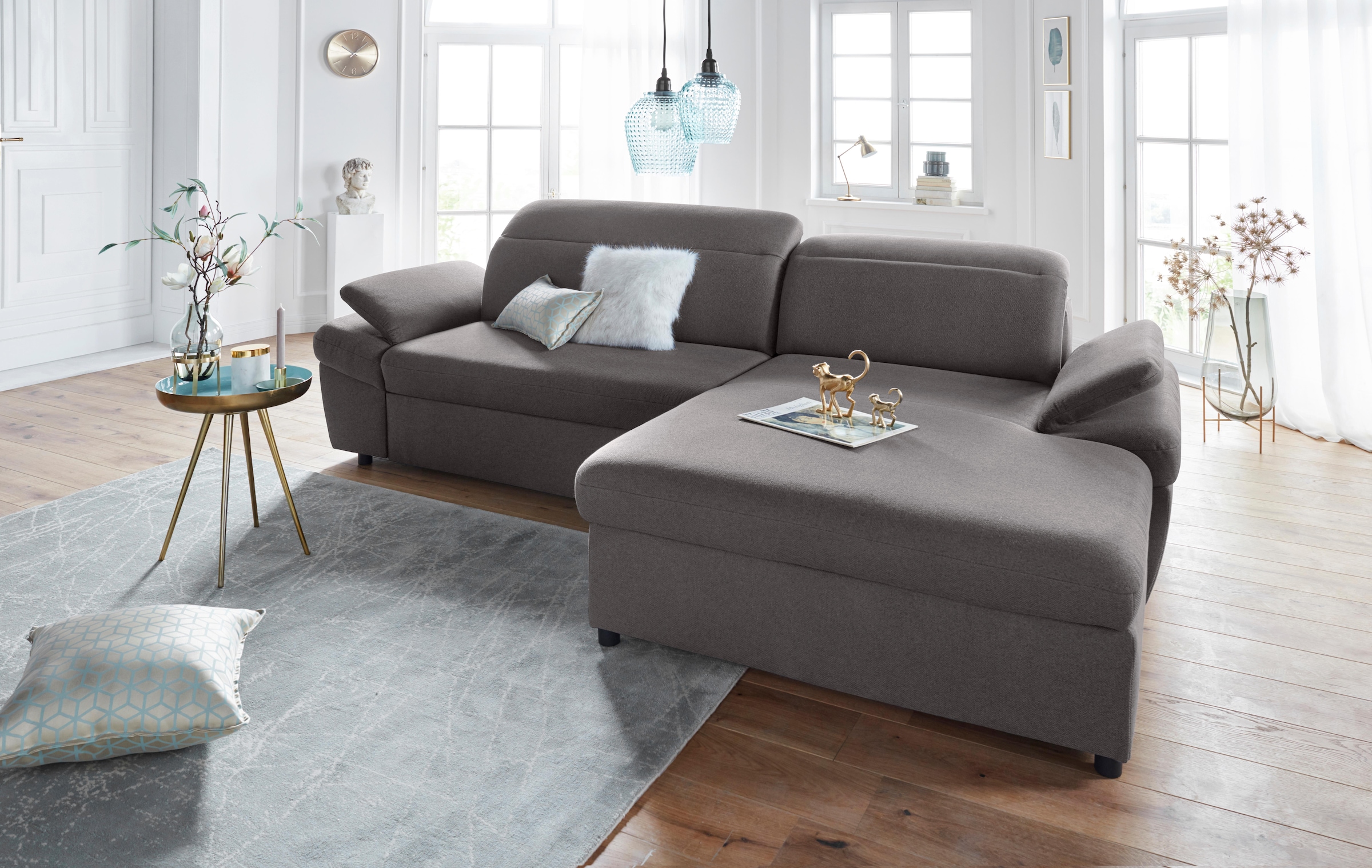 exxpo - sofa fashion Ecksofa "Kyoto, inkl. Kopfteil- und Armteilverstellung günstig online kaufen