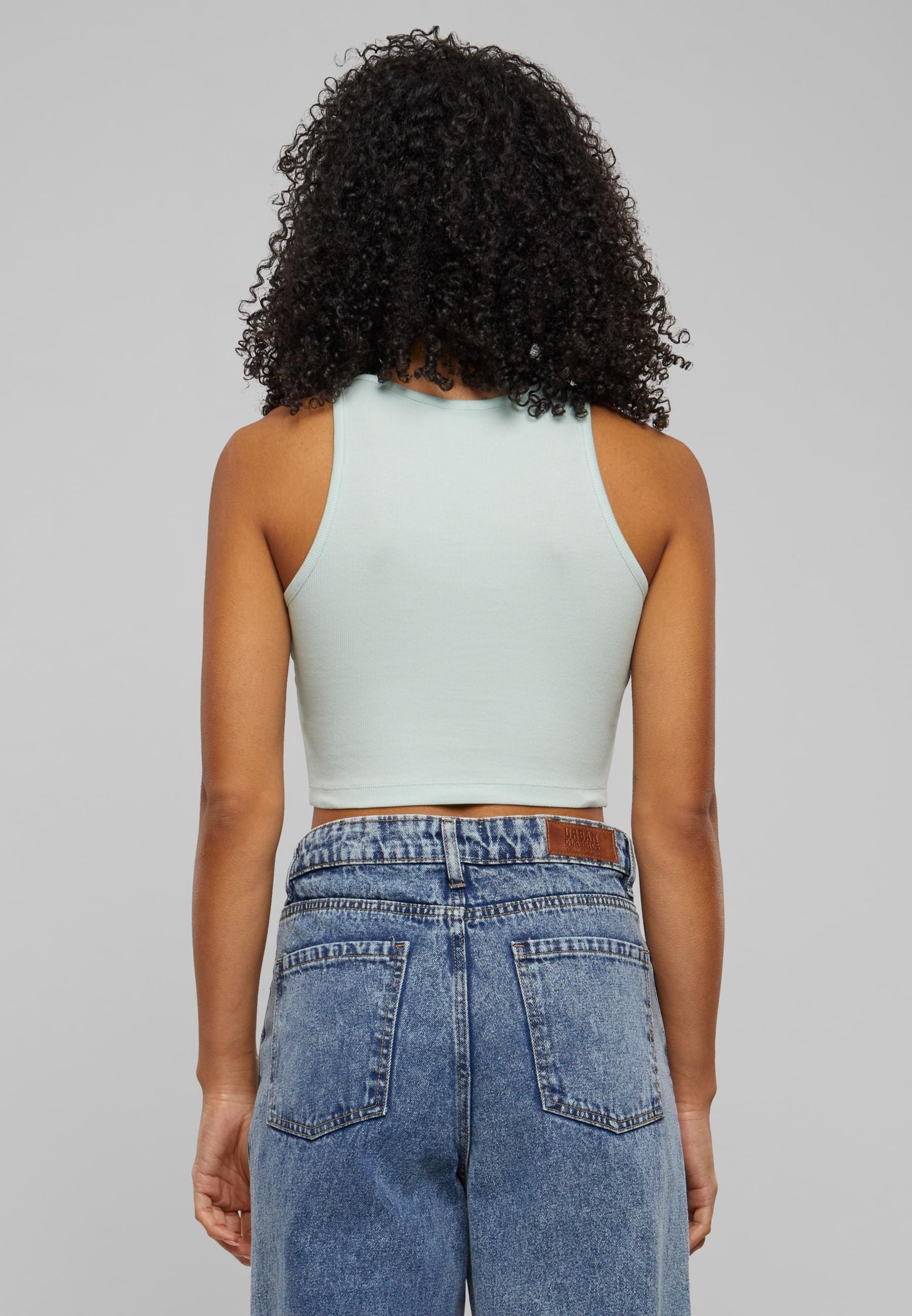 URBAN CLASSICS Muskelshirt »Urban Classics Damen Ladies Organic Cropped Rib Top«, (1 tlg.)