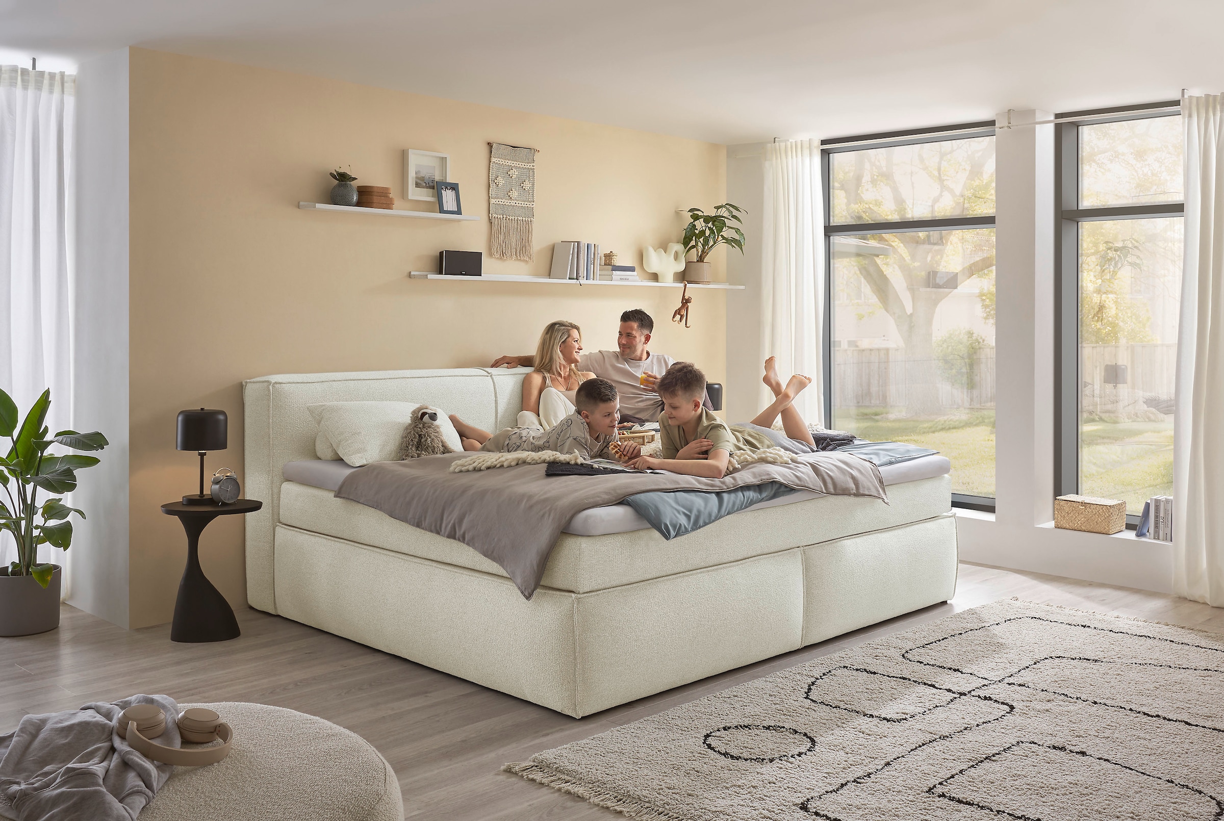 ED EXCITING DESIGN Boxspringbett »Sandon, Familienbett erhältlich in der Größe 240x200cm«