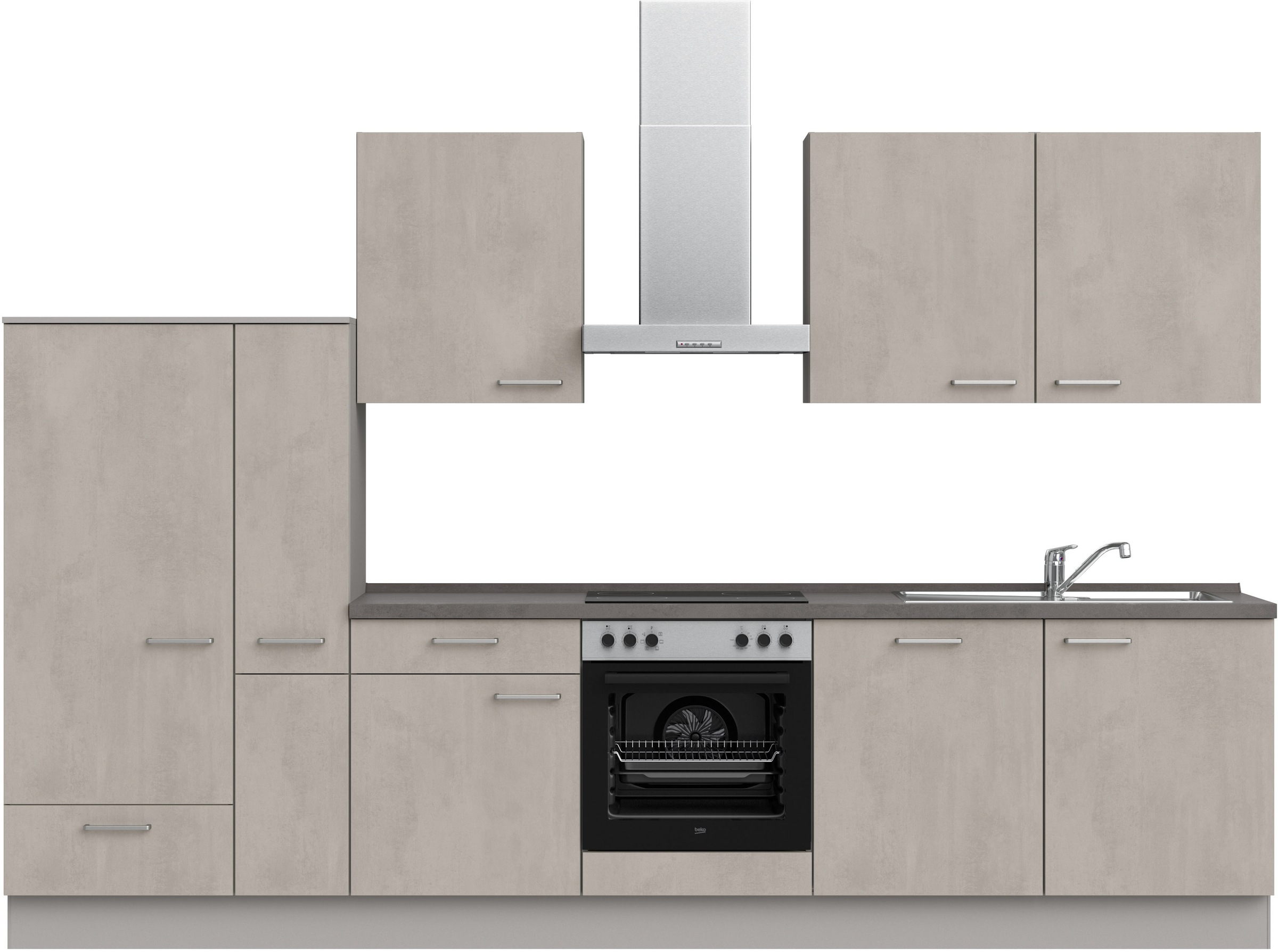 nobilia 1100000002199 ""Riva I", NEU: individuell anpassbar mit gratis Profi-Beratung" vormontiert, Breite 330 cm, Ausrichtung wählbar, wahlw. mit E-Geräten