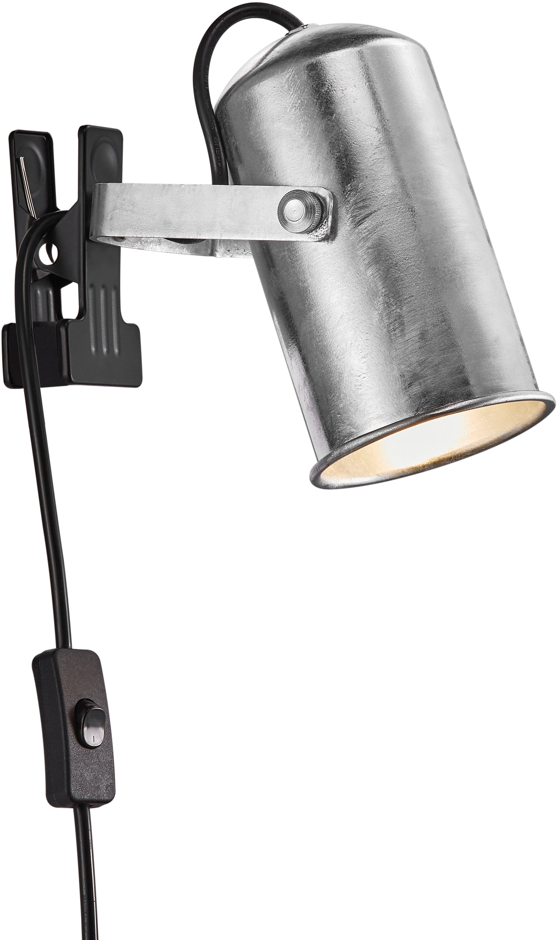 Nordlux Klemmleuchte »Porter«, Leuchtmittel E27 | ohne Leuchtmittel, Industrielles Design, Verstellbarer Lampenkopf für gerichtetes Licht