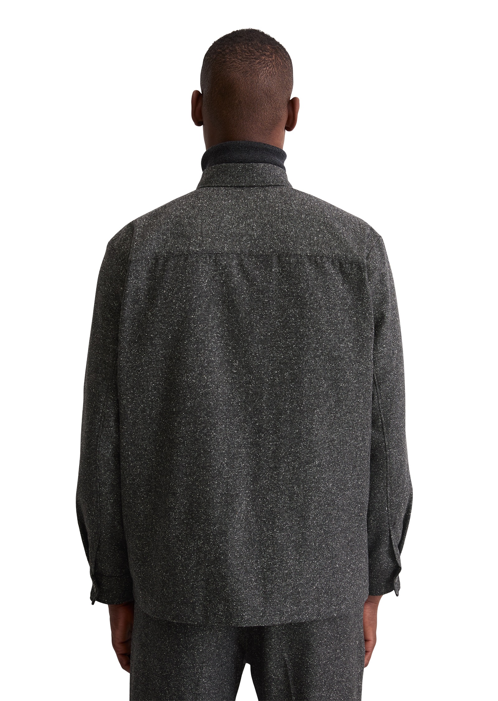Marc OPolo Hemdjacke, Overshirt aus Woll-Mix, lockere Form, melierte Strukt günstig online kaufen