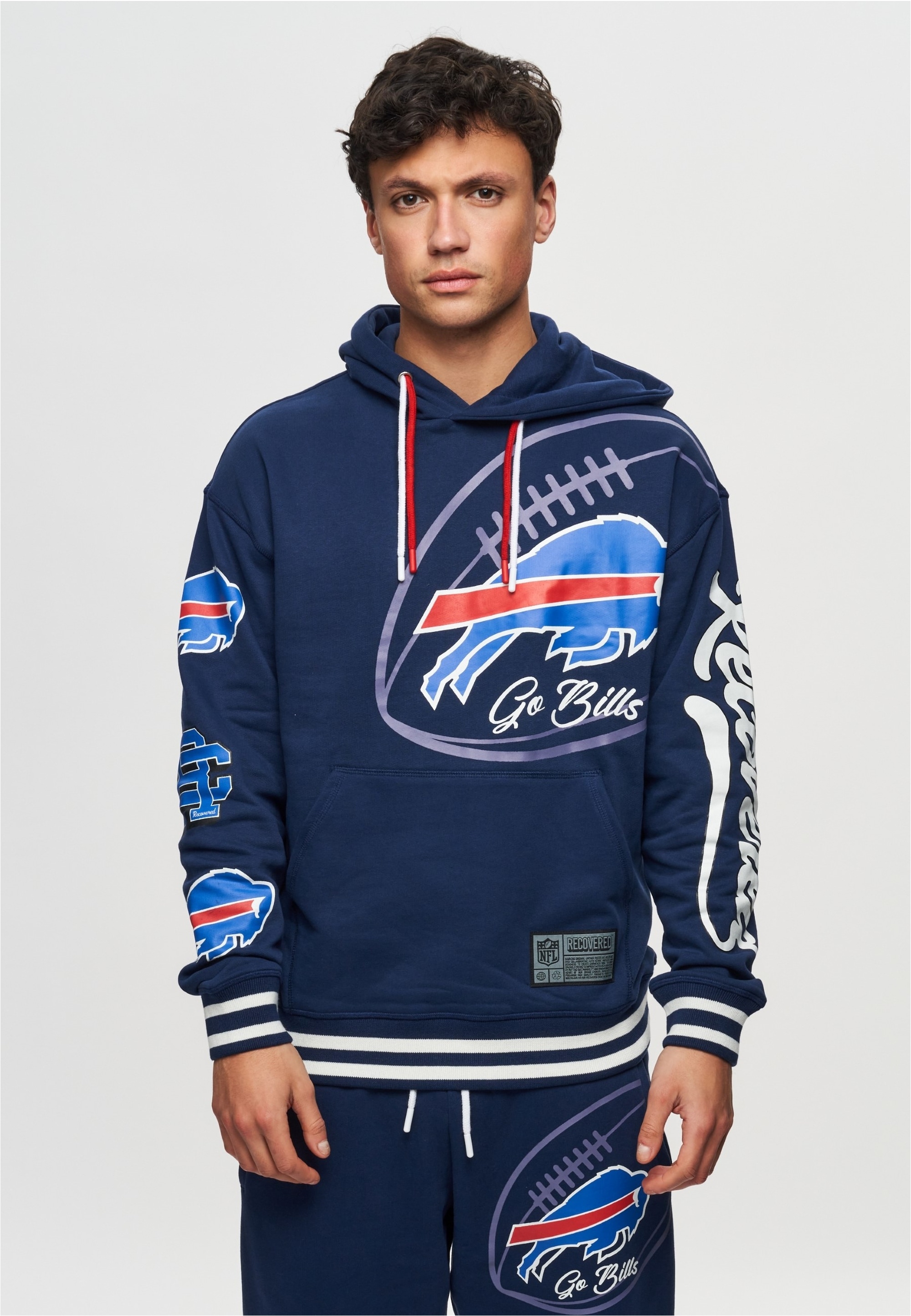 Recovered Kapuzensweatshirt "NFL Bills Go Bills", für Buffalo Bills-Fans günstig online kaufen