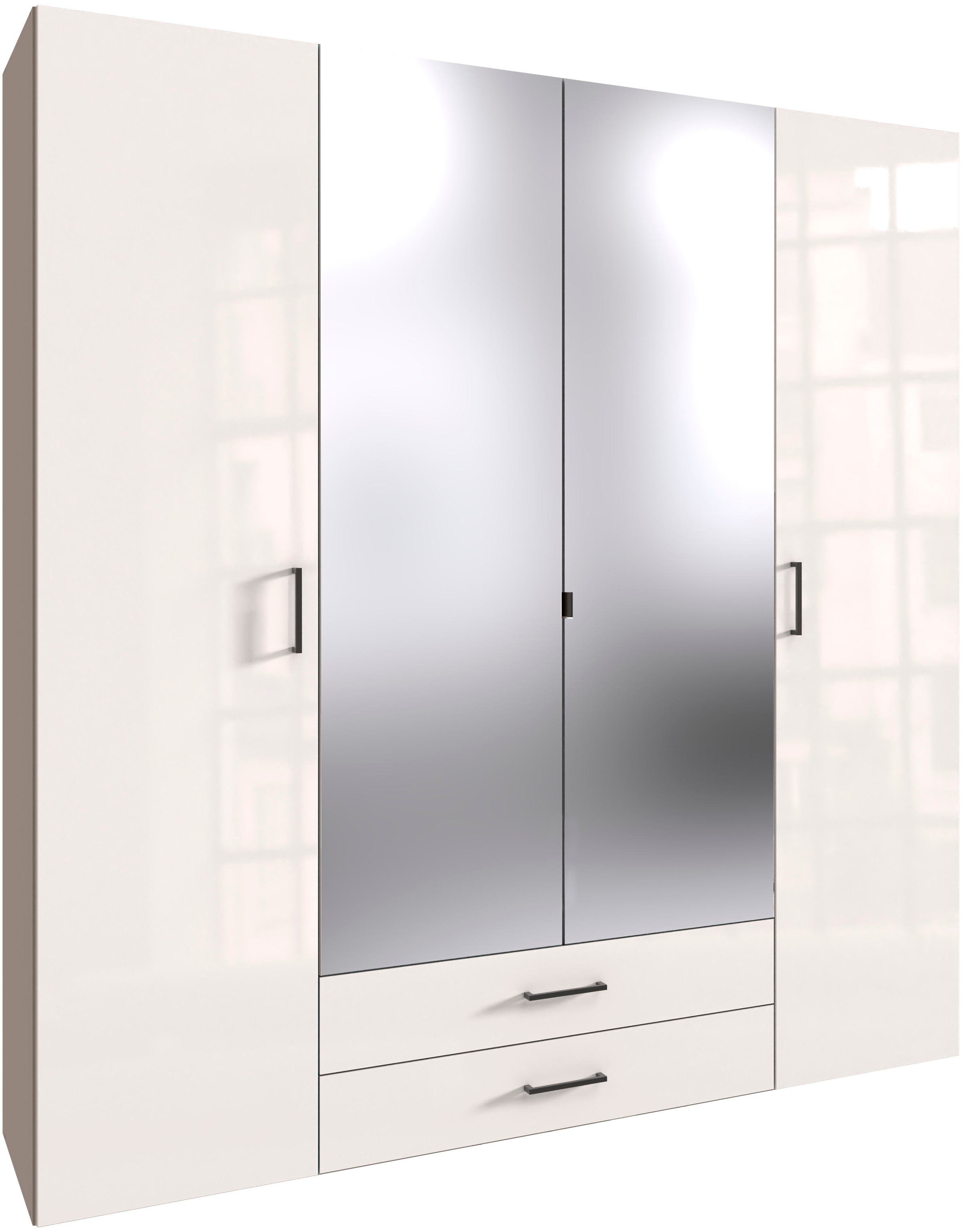 Wimex Drehtürenschrank "Mugano" mit langen oder kurzen Griffen aus Metall, günstig online kaufen