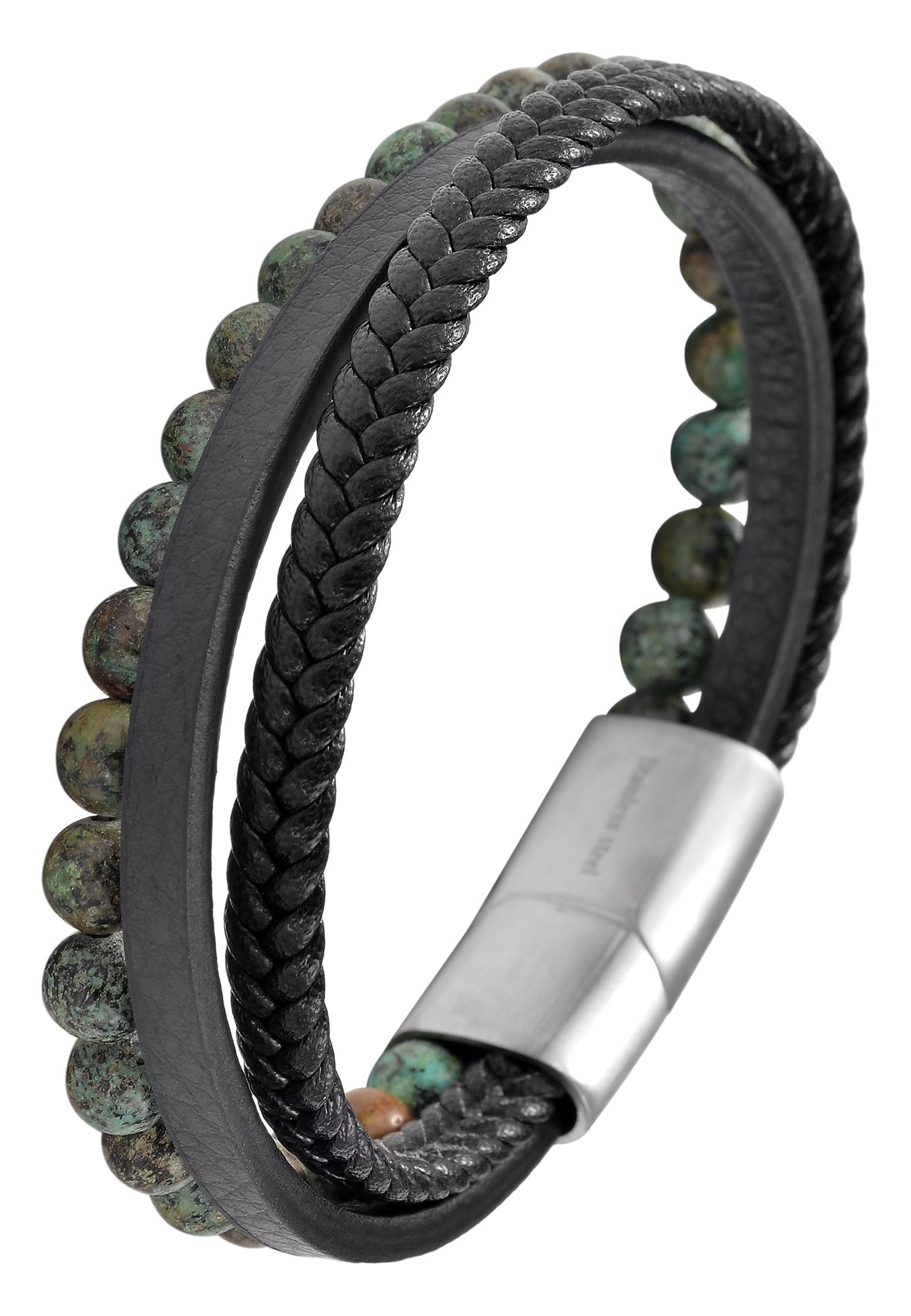 Adelia´s Armband »Unisex Armband – Lederarmband aus Leder mit Tigerauge 23 cm« Perfekt als Geschenk für besondere Menschen