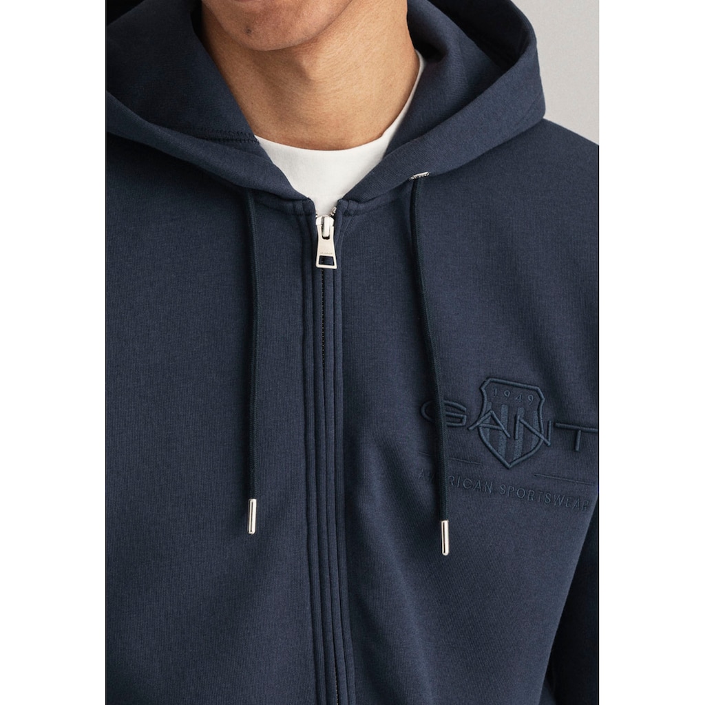 Gant Kapuzensweatjacke »TONAL ARCHIVE SHIELD ZIP HOODIE«